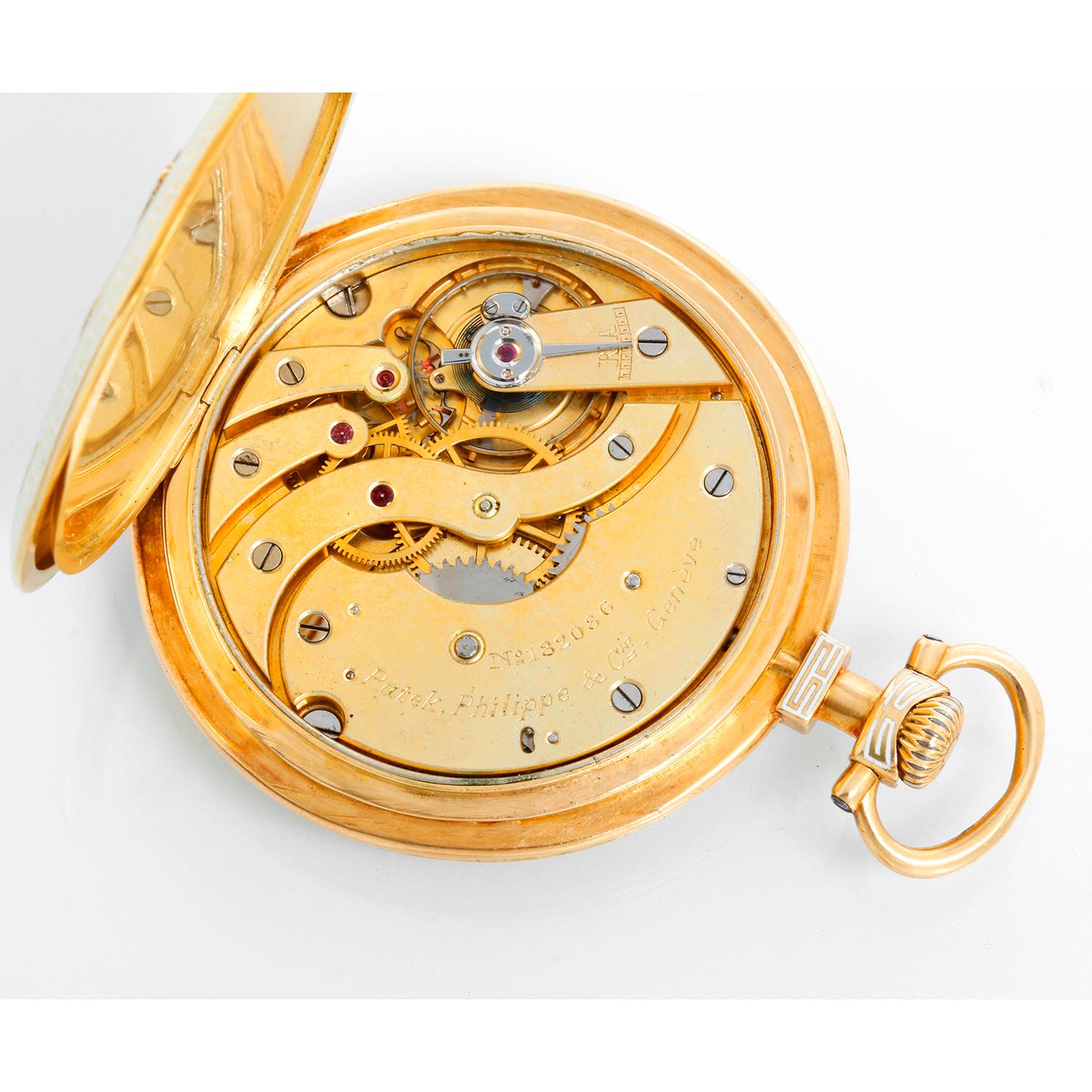 Rare Patek Philippe 18K Yellow Gold Pocket Watch Commemorating The 1936 Berlin O 2