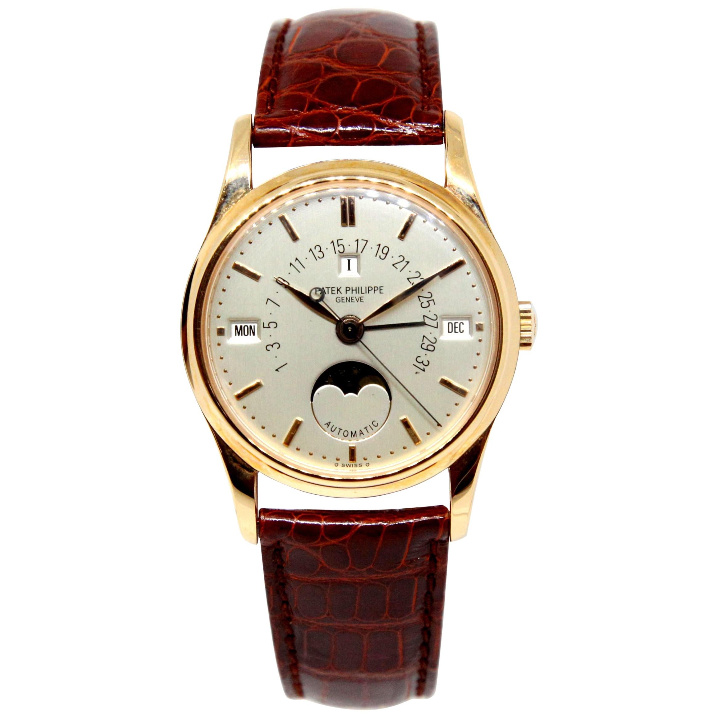 Rare Patek Philippe 5050R 18K Pink Gold Retrograde Perpetual Calendar Wristwatch