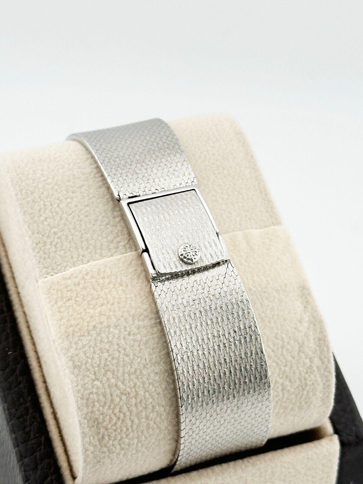 Raro Patek Philippe Ellipse Jumbo 3605 Quadrante blu Oro bianco 18 carati in vendita 3