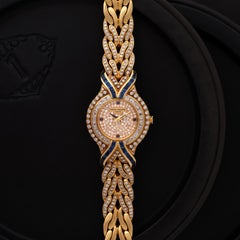 Rare Patek Philippe Model 4817/31 18 Karat Yellow Gold and Sapphires and Diamond