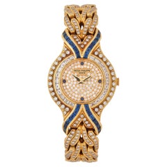 Rare Patek Philippe Model 4817/31 18 Karat Yellow Gold and Sapphires and Diamond