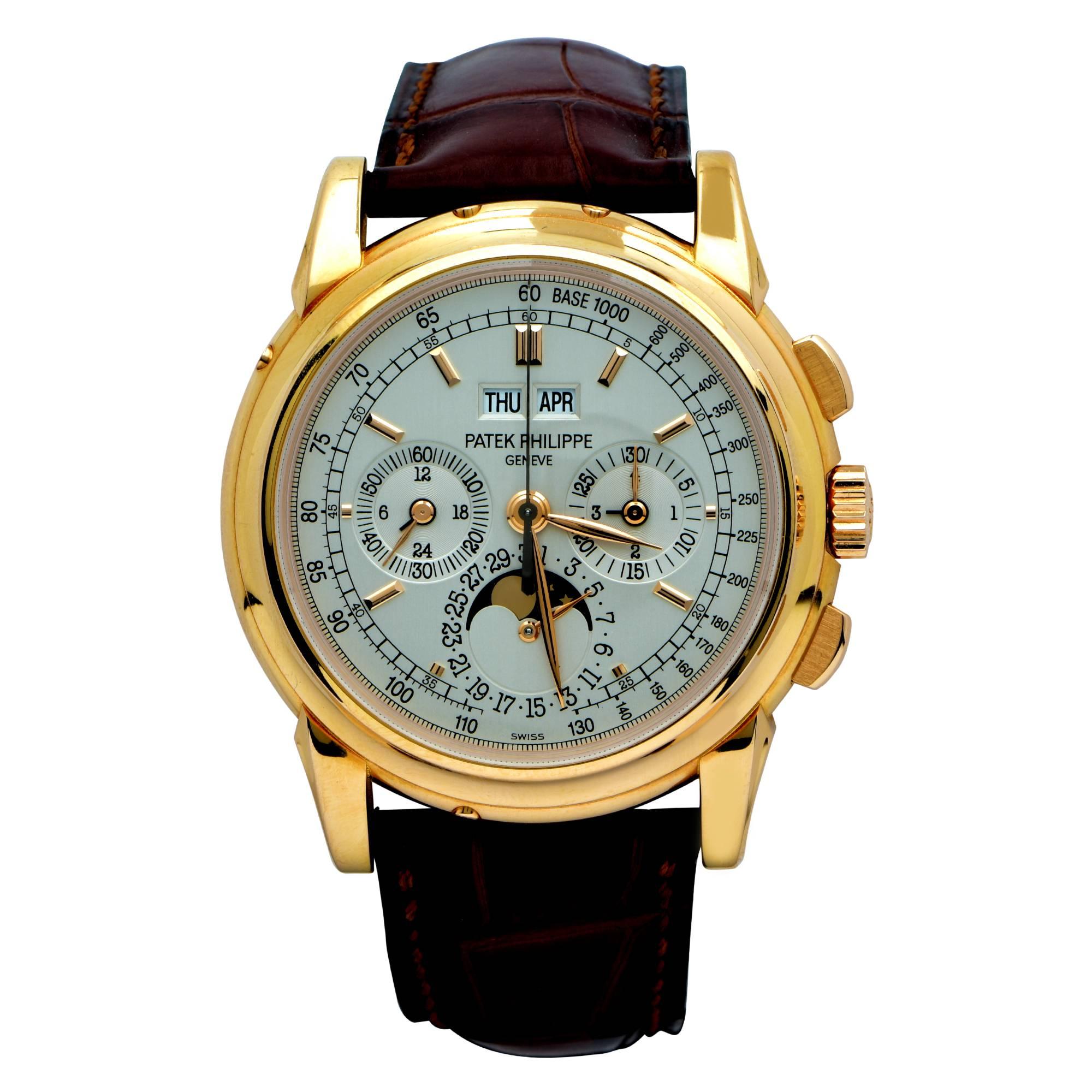 Patek Philippe Rose Gold perpetual calendar manual wind wristwatch Ref 5970 