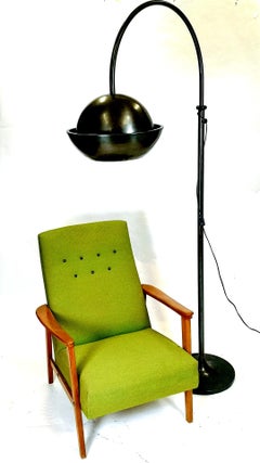 Mid-Century Modern Patinated Copper Floor Lamp from the 1960s