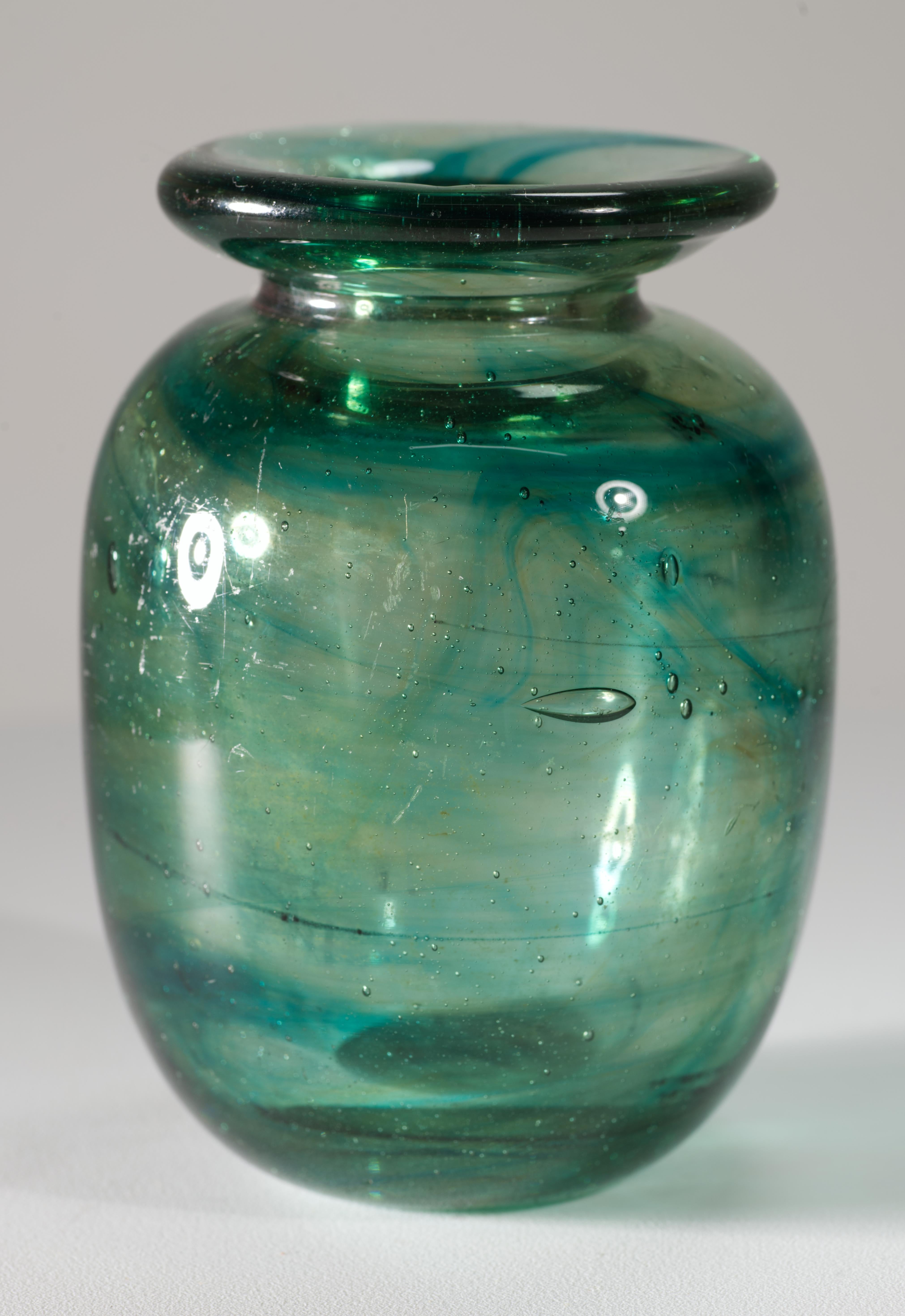 Organico moderno Raro vaso di Patricia Esch, vetro da studio americano, 1969 in vendita