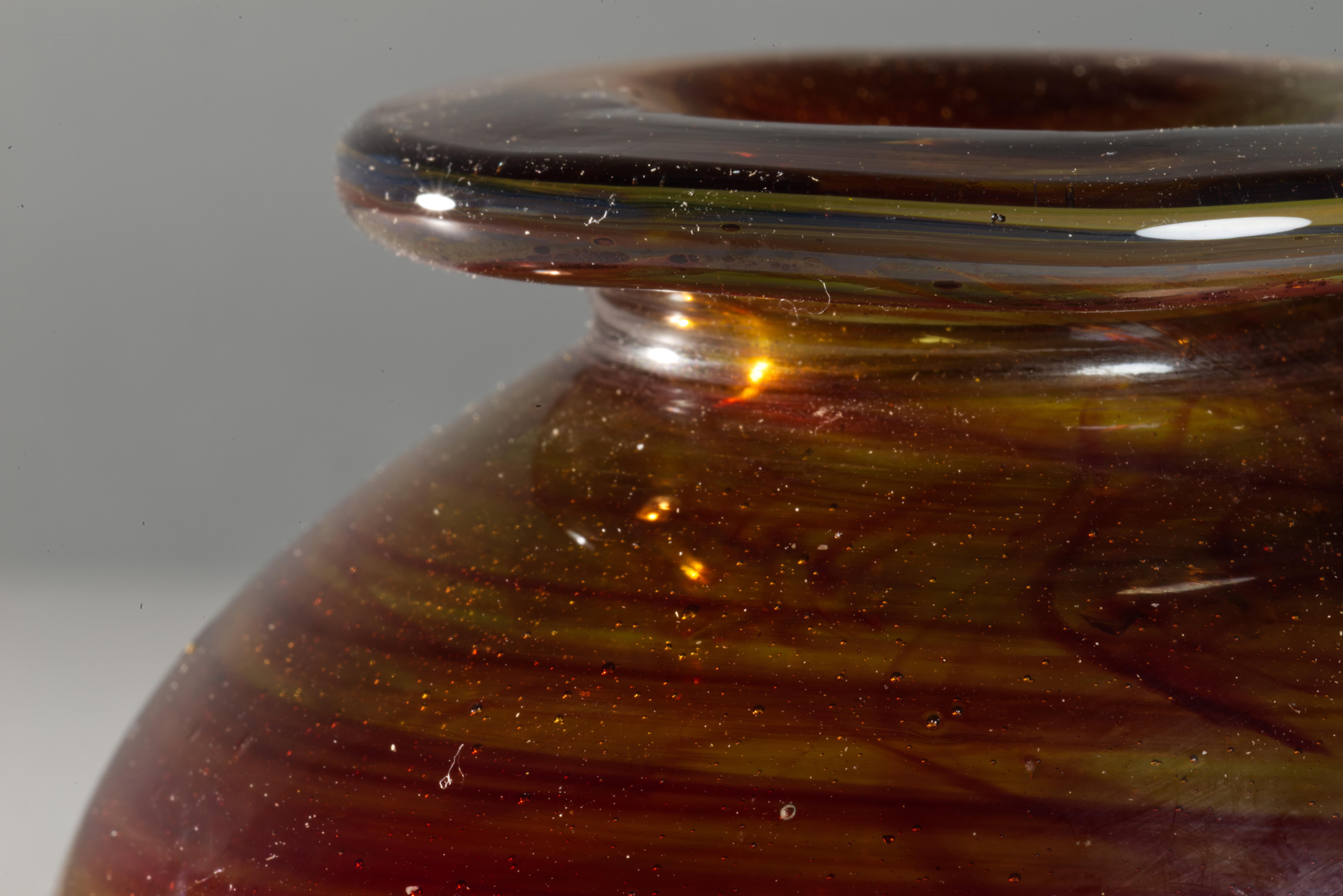 Raro vaso di Patricia Esch, vetro da studio americano, 1971 in vendita 2