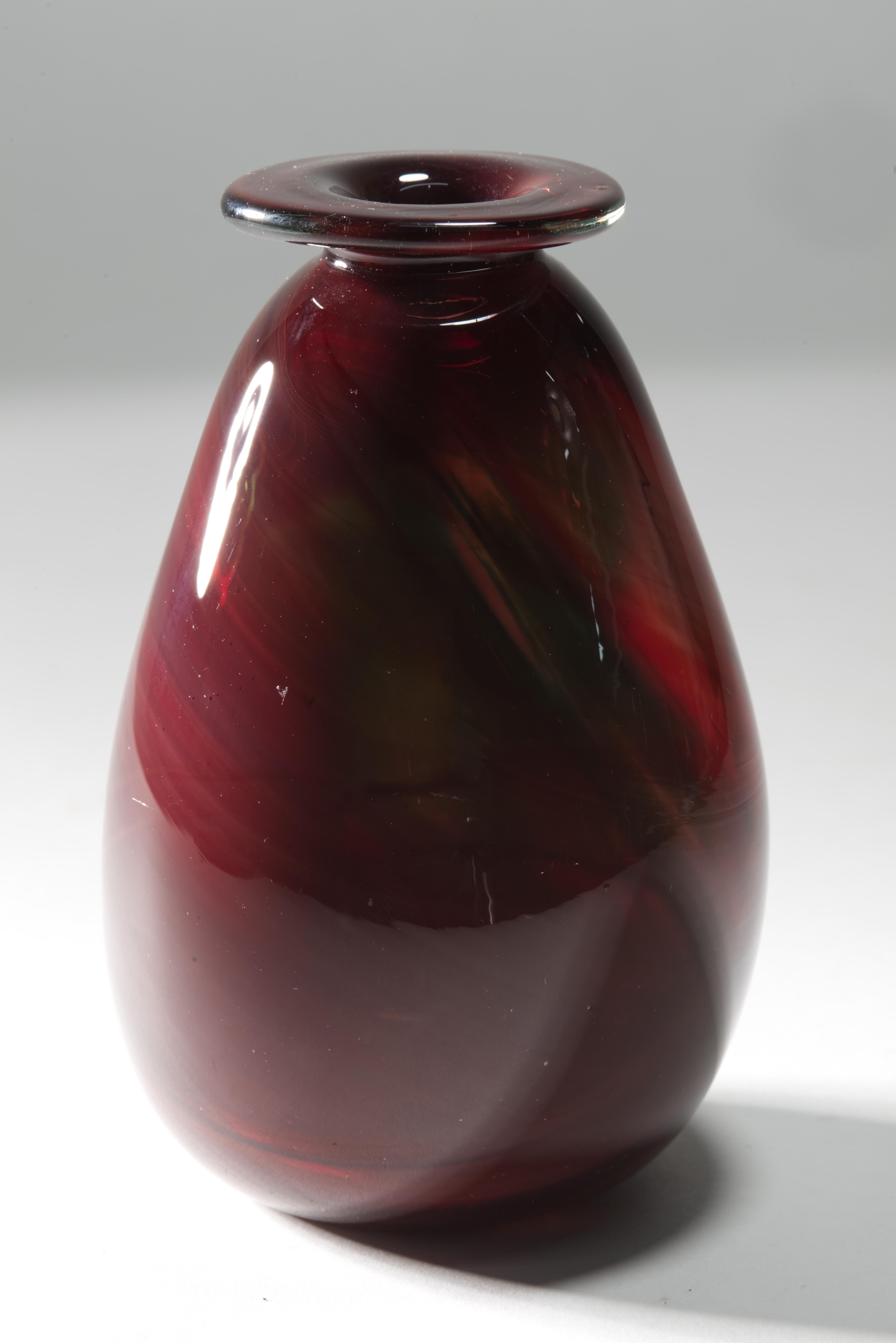 Rare vase à bourgeons Patricia Esch, Early American Studio Glass, 1972 en vente 2