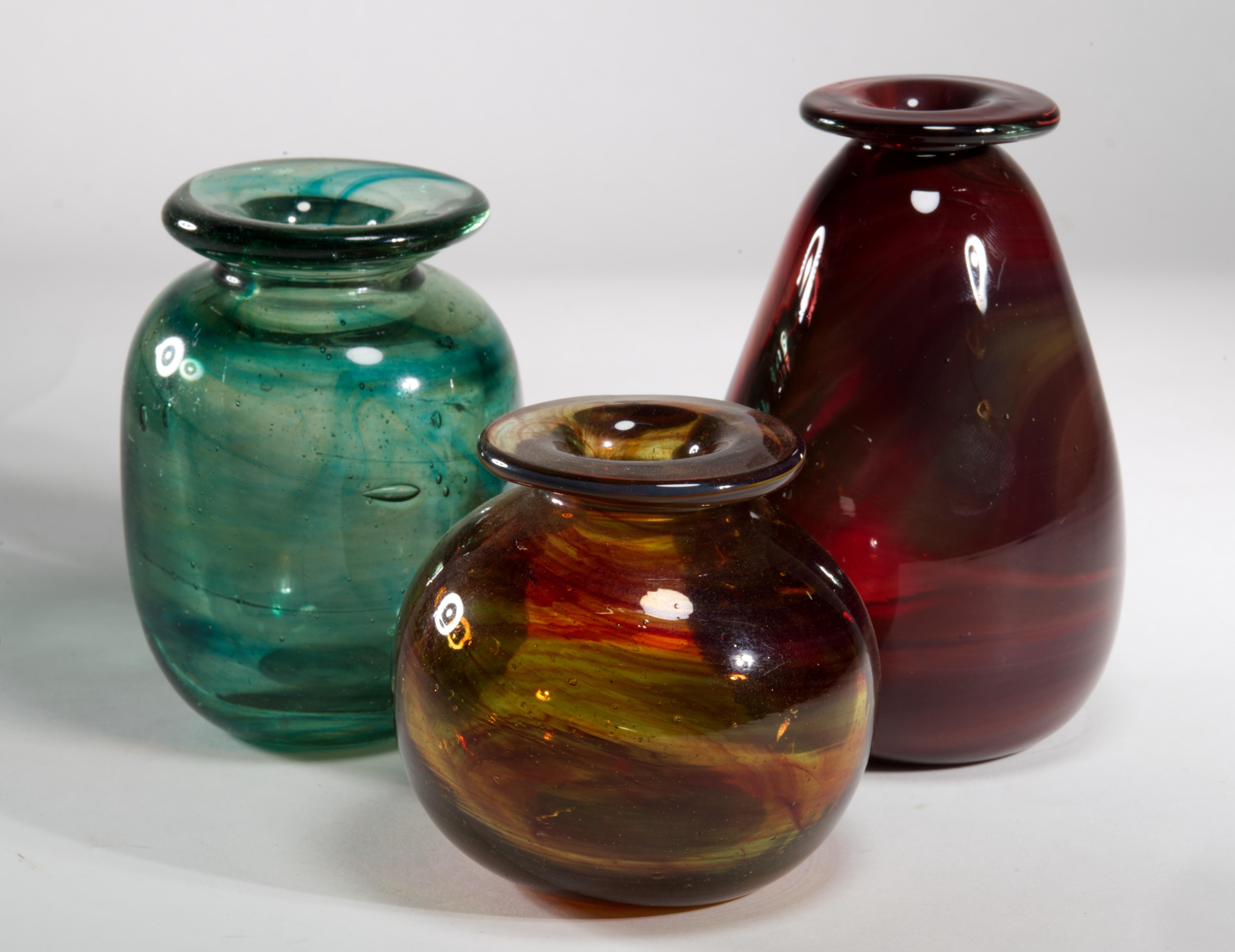 Rare vase à bourgeons Patricia Esch, Early American Studio Glass, 1972 en vente 3