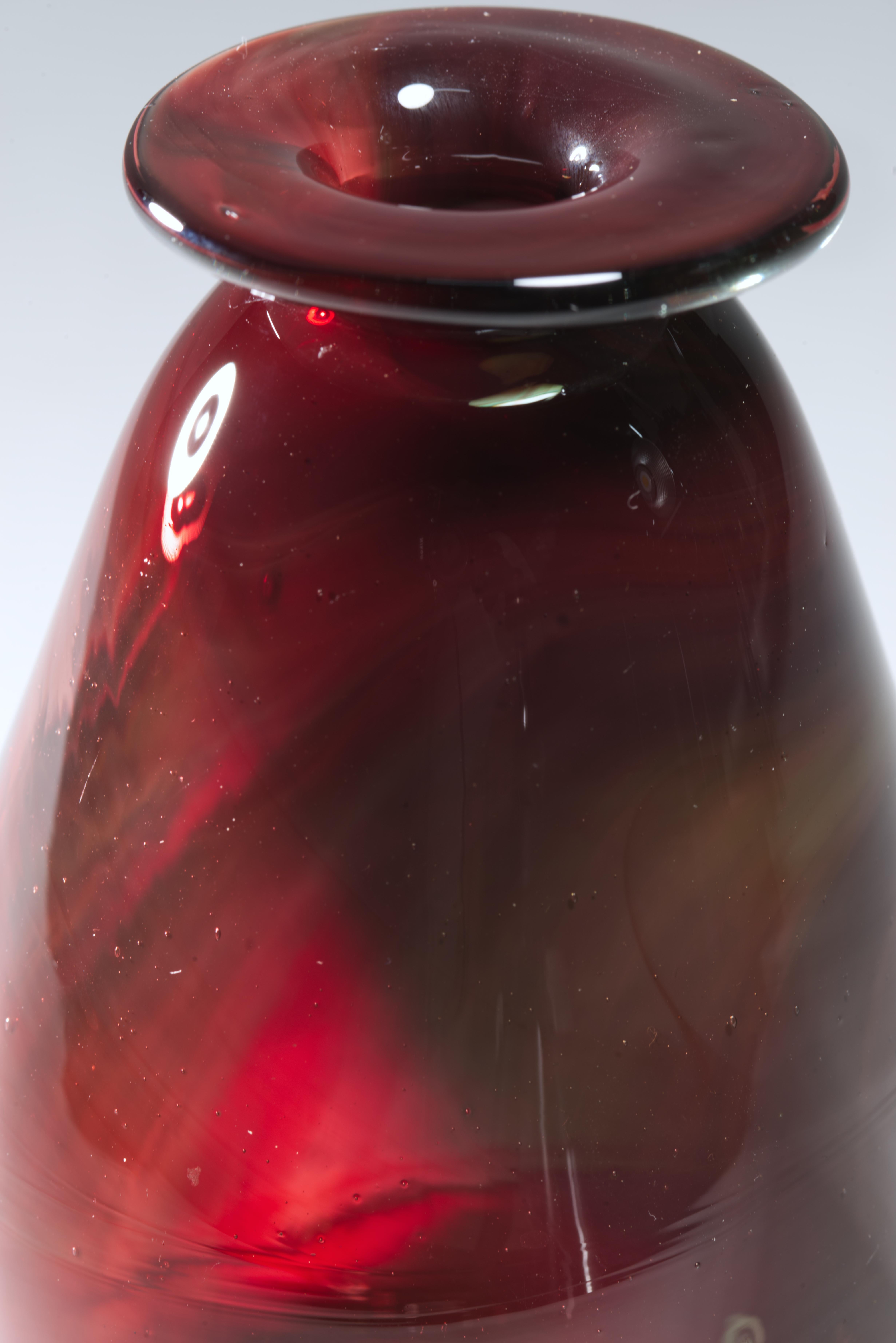 Organique Rare vase à bourgeons Patricia Esch, Early American Studio Glass, 1972 en vente