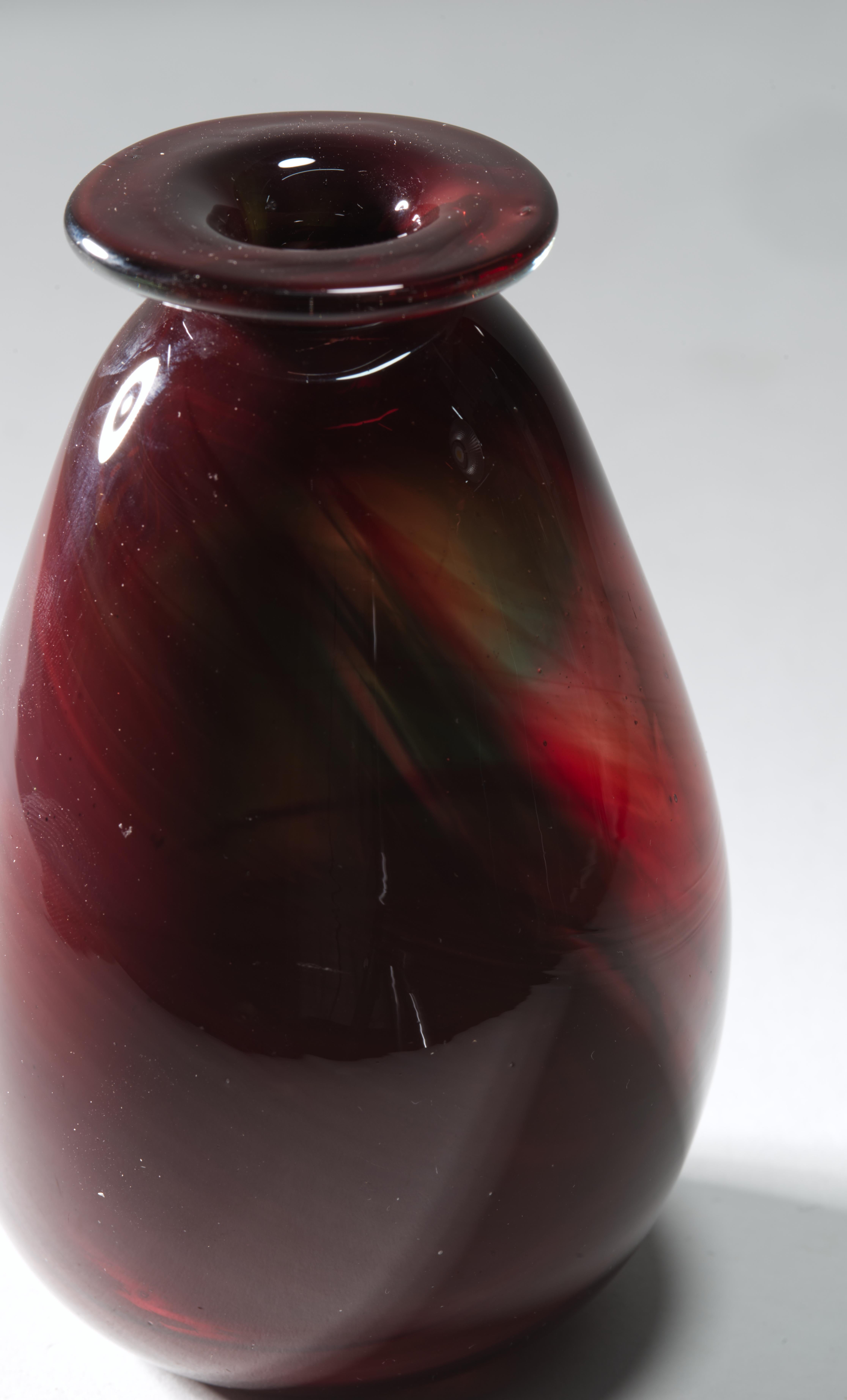 Rare vase à bourgeons Patricia Esch, Early American Studio Glass, 1972 Bon état - En vente à Clifton Springs, NY