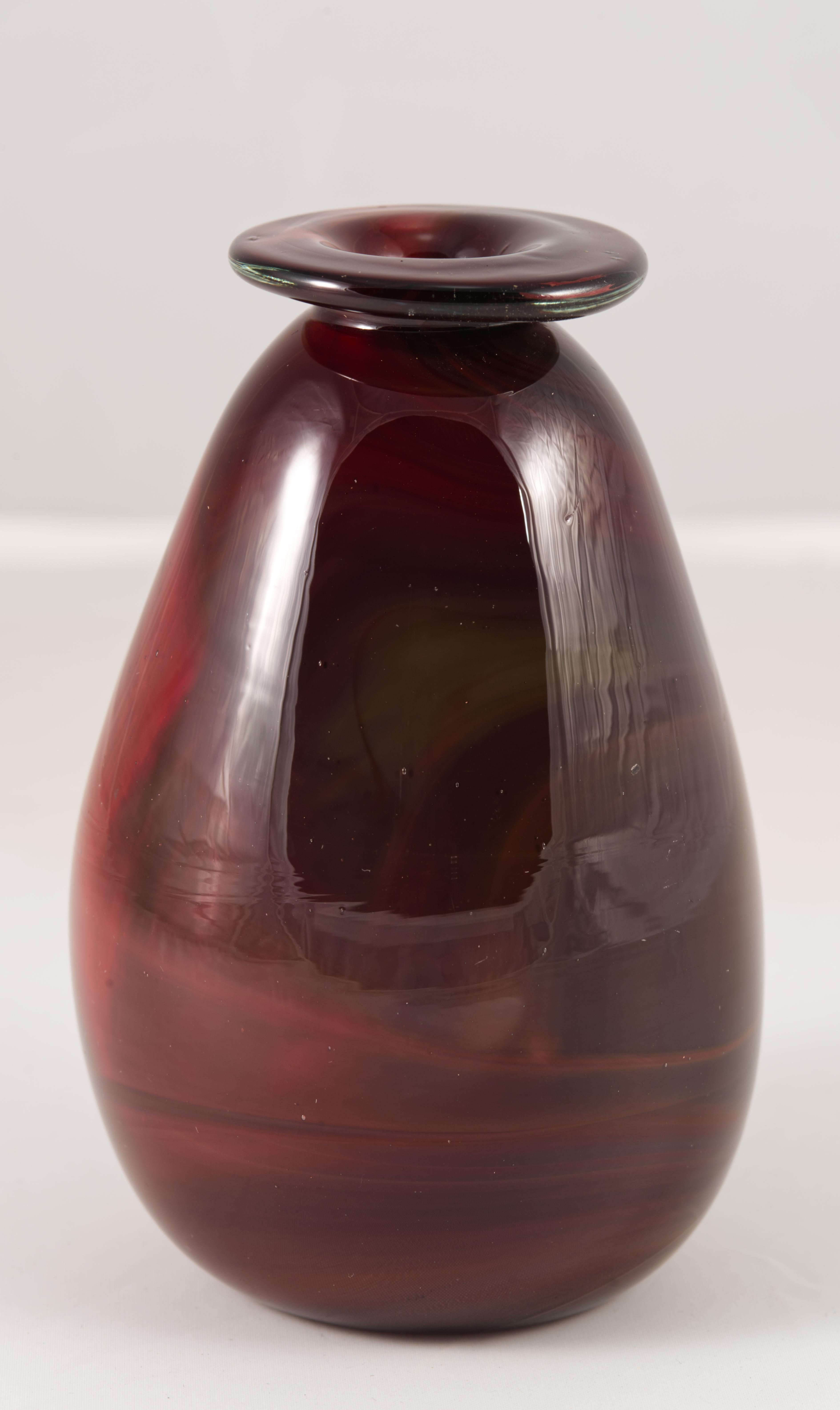 Rare vase à bourgeons Patricia Esch, Early American Studio Glass, 1972 en vente 1