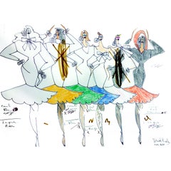 Rare Patrick Kelly Paris F/W 1988 Black & Orange Color Block Vintage Dress