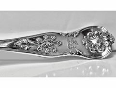 Rare Pattern Mary Chawner Princess No 2 Silver Large Serving Spoon, London, 1834