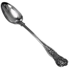 Rare Pattern Mary Chawner Princess No 2 Silver Large Serving Spoon, London, 1834