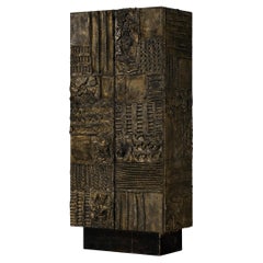 Rare Paul Evans for Paul Evans Studio 'PE43' Cabinet in Sculpted Bronze