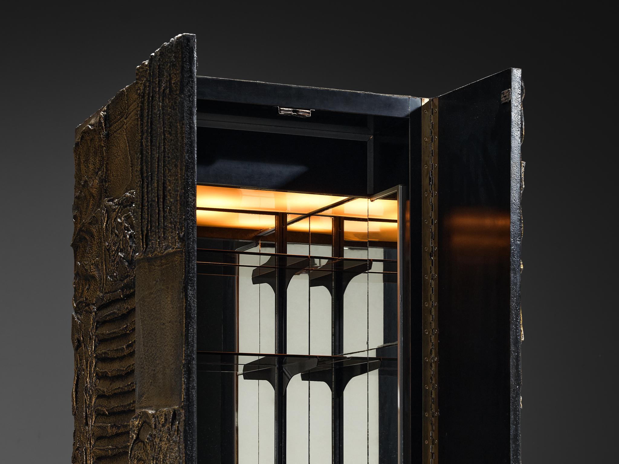 Rare Paul Evans for Paul Evans Studio 'PE72' Cabinet in Sculpted Bronze For Sale 1