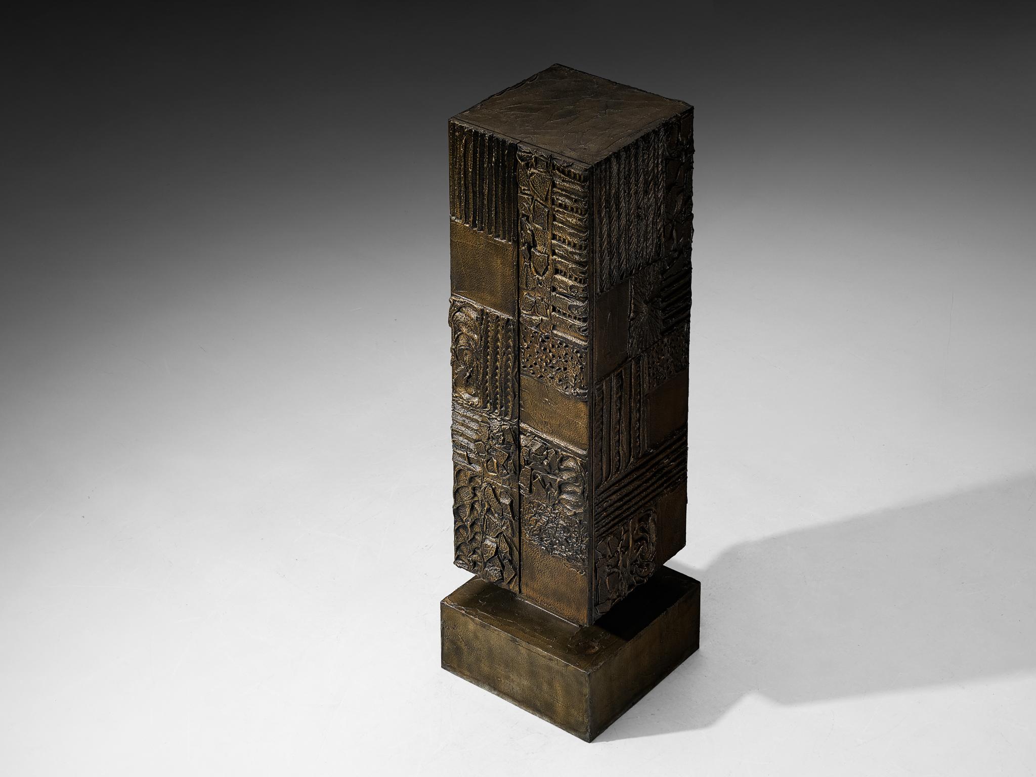 Rare Paul Evans for Paul Evans Studio 'PE72' Cabinet in Sculpted Bronze For Sale 3