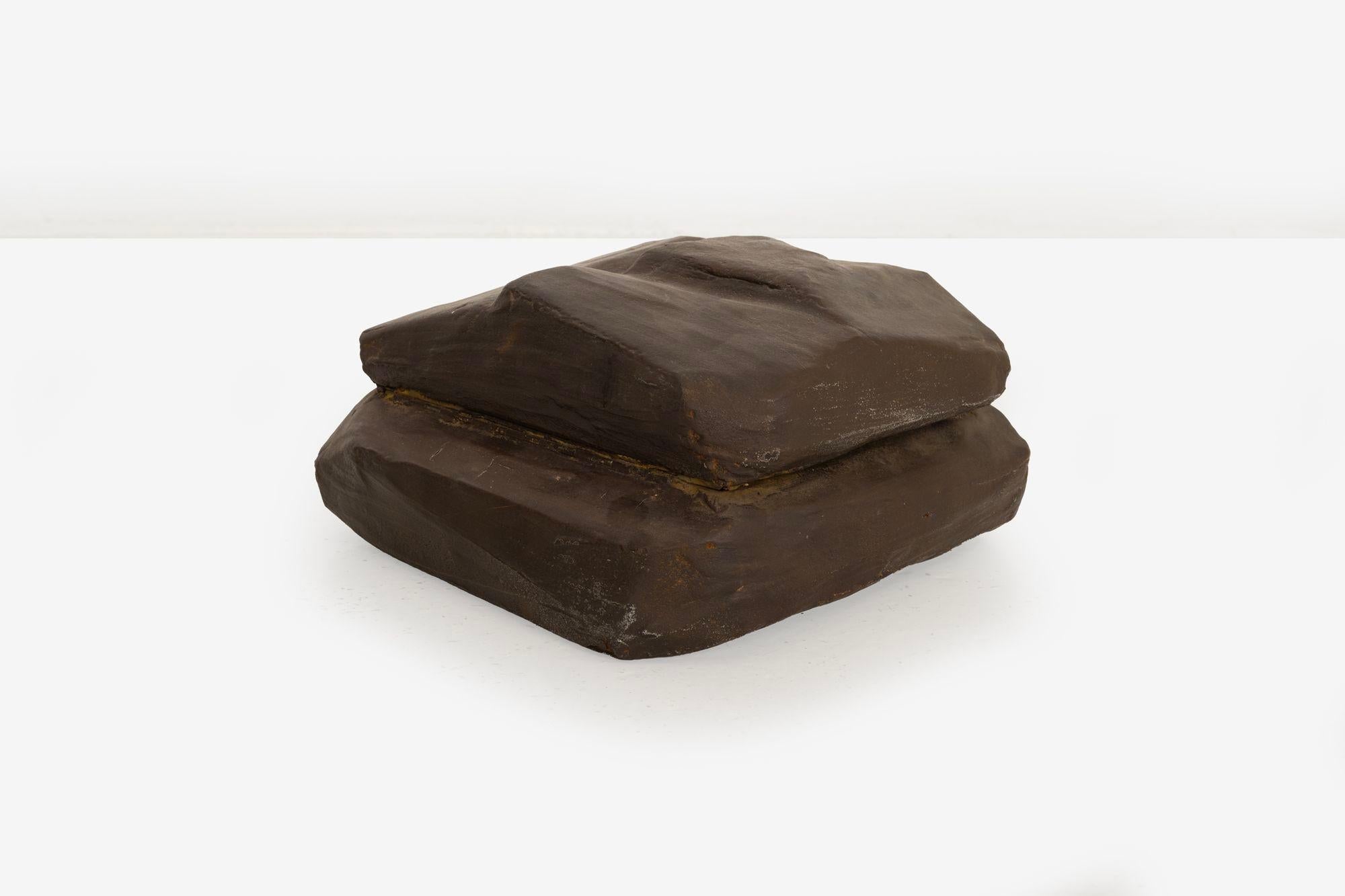 Brass Rare Paul Evans Sculpted Bronze Resin Hinged Box For Sale