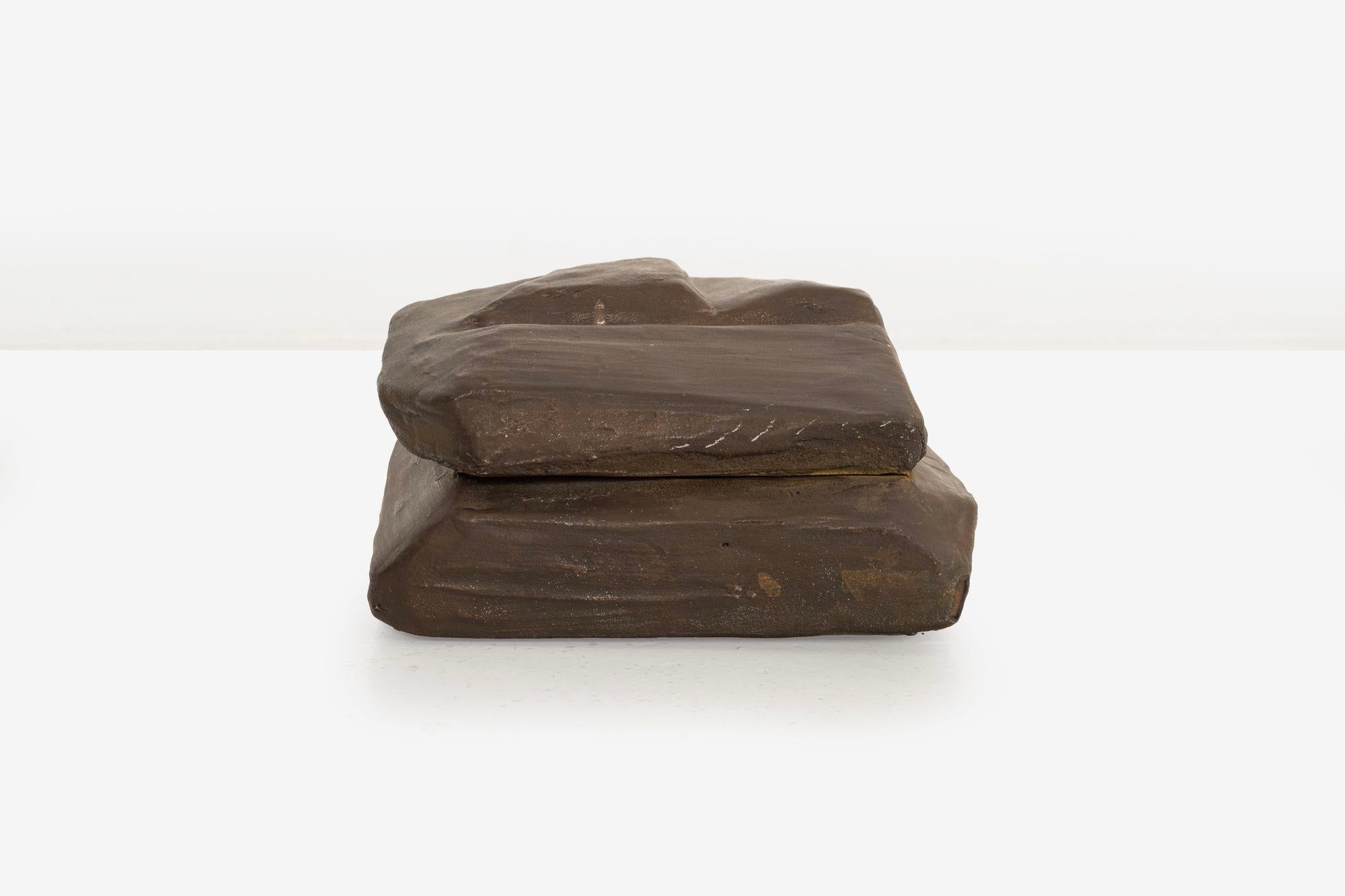 Rare Paul Evans Sculpted Bronze Resin Hinged Box For Sale 3