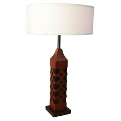 Rare! Paul Evans Skyscraper Rosewood Teak Table Lamp 1960s Mid Century Modern