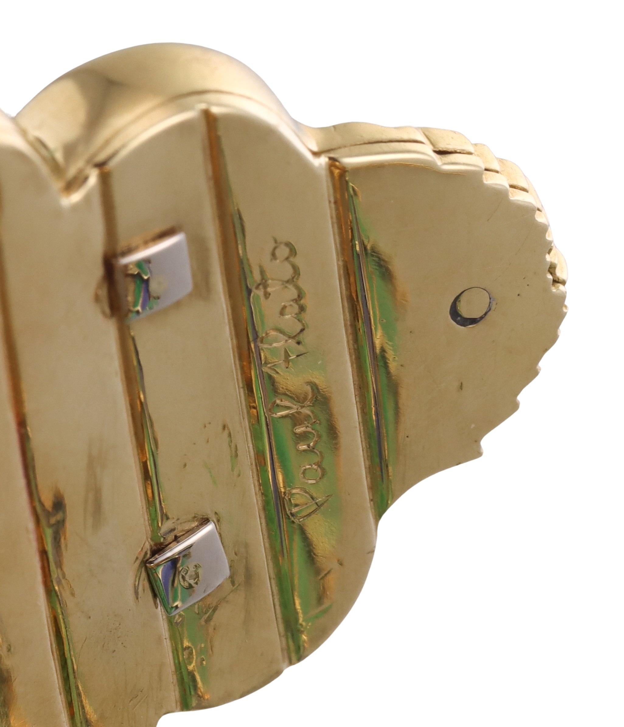 Seltenes Paul Flato Emaille-Diamant-Gold-Wickelarmband mit Drachen im Angebot 2