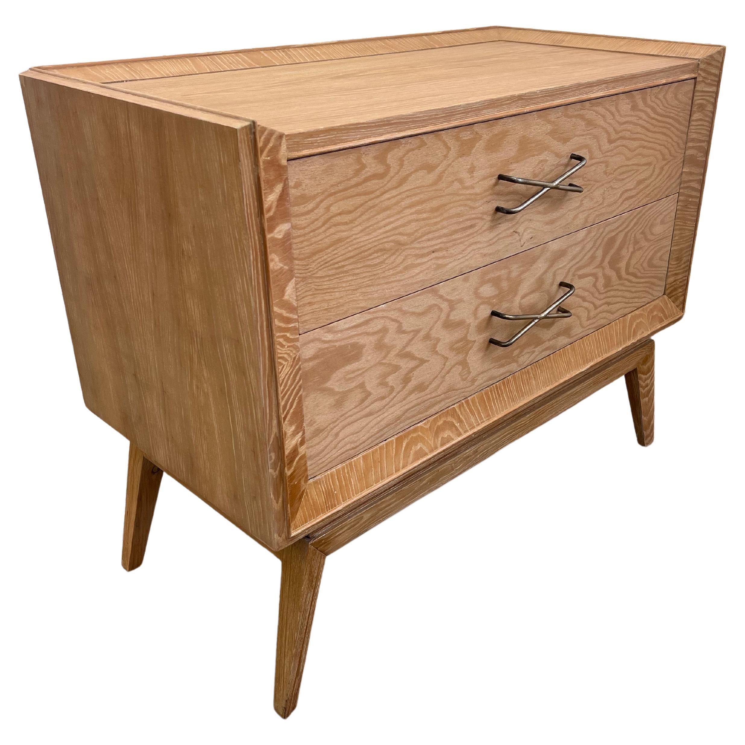 Rare Paul Frankl 1940s X Pull two drawer dresser 