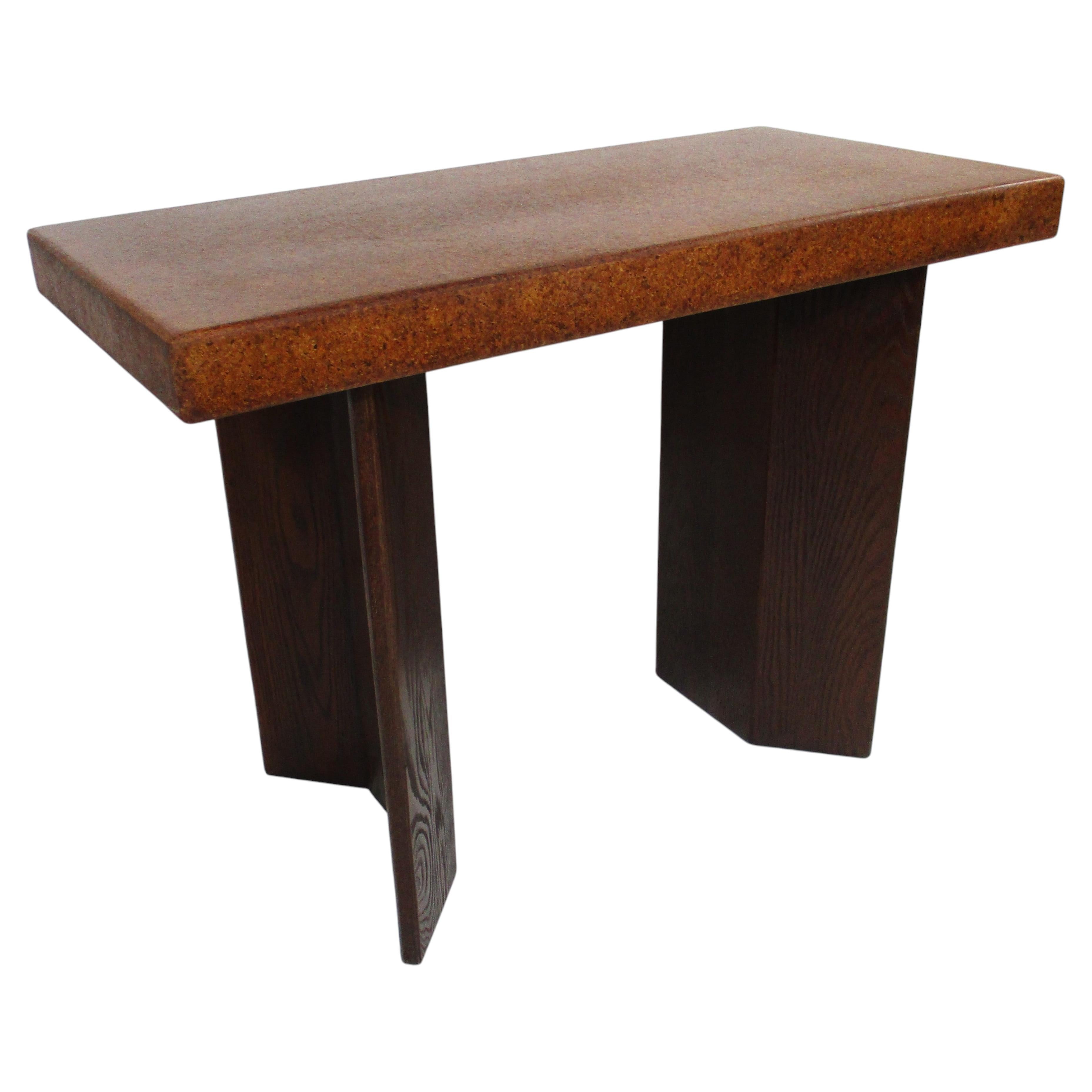 Rare Paul Frankl Cork Top Console Table model # 5008 for Johnson Bros.