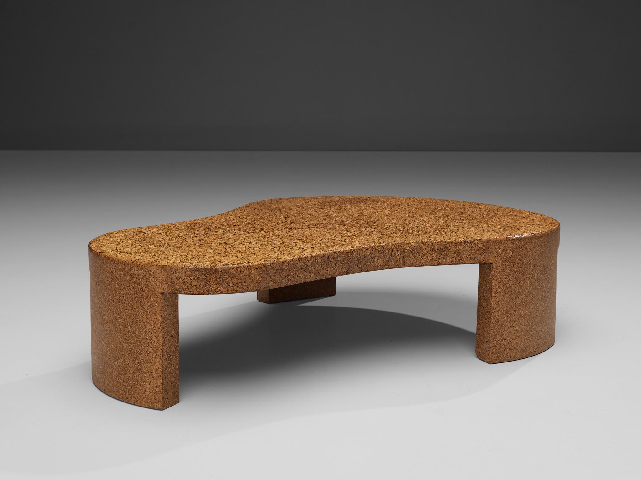 Mid-Century Modern Rare Paul Frankl Freeform Coffee Table Model 5025 in Cork
