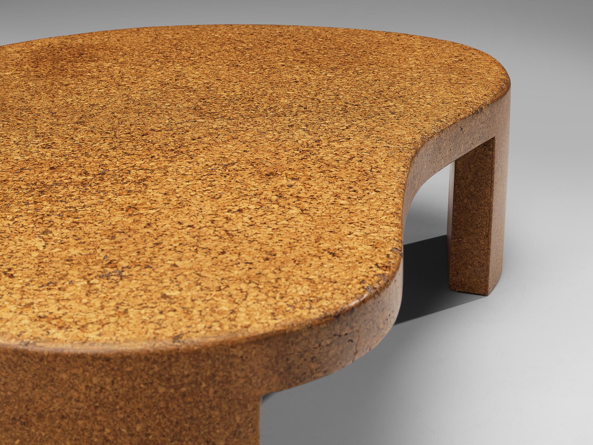 American Rare Paul Frankl Freeform Coffee Table Model 5025 in Cork