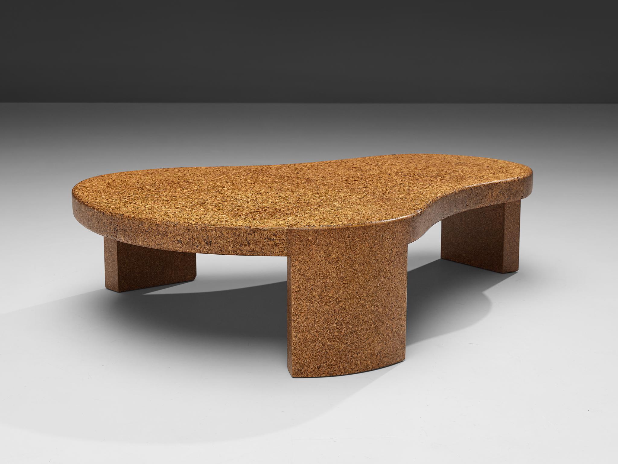 Mid-20th Century Rare Paul Frankl Freeform Coffee Table Model 5025 in Cork