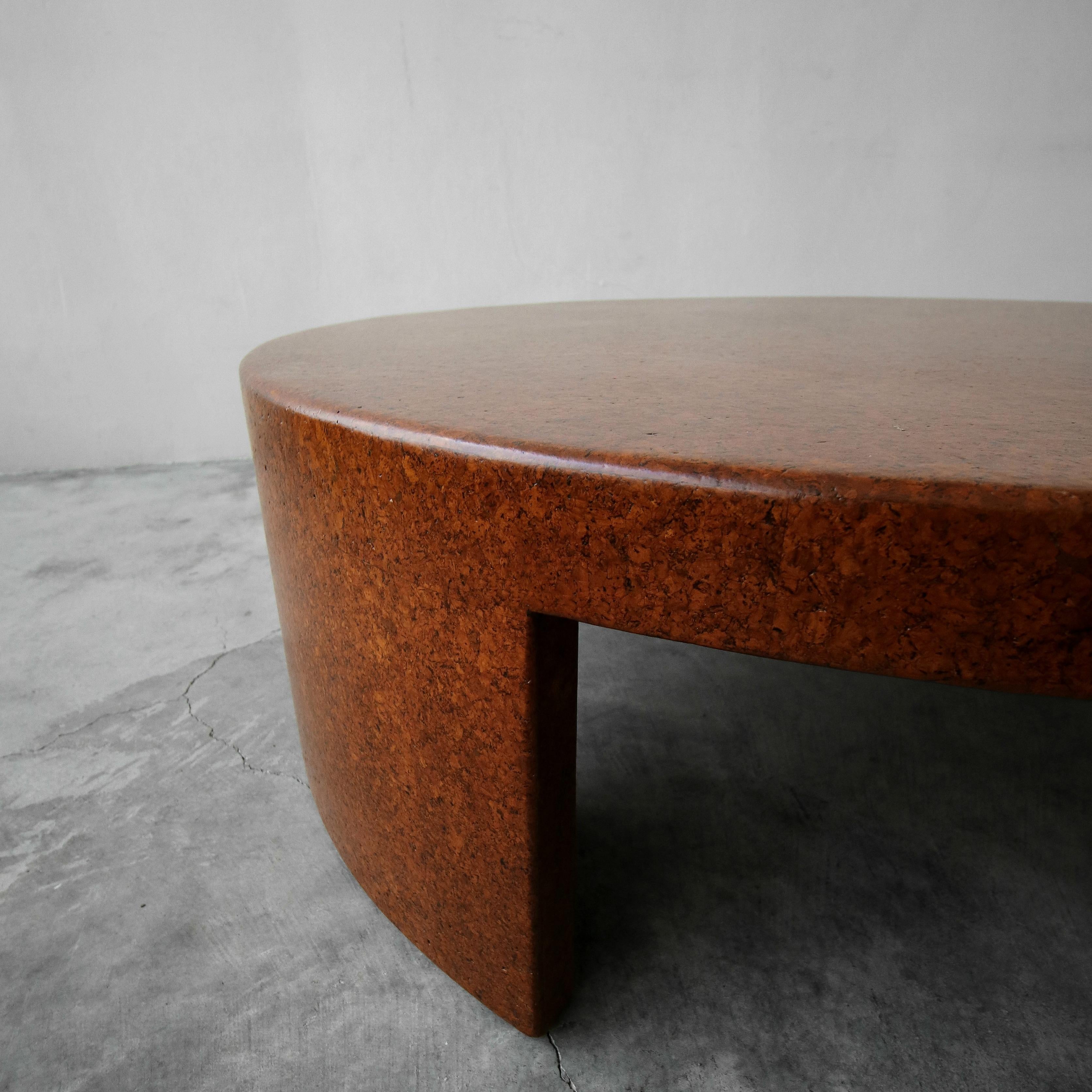 20th Century Rare Paul Frankl Round Cork Coffee Table