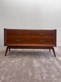 Rare Paul Frankl X-Pull four drawer dresser