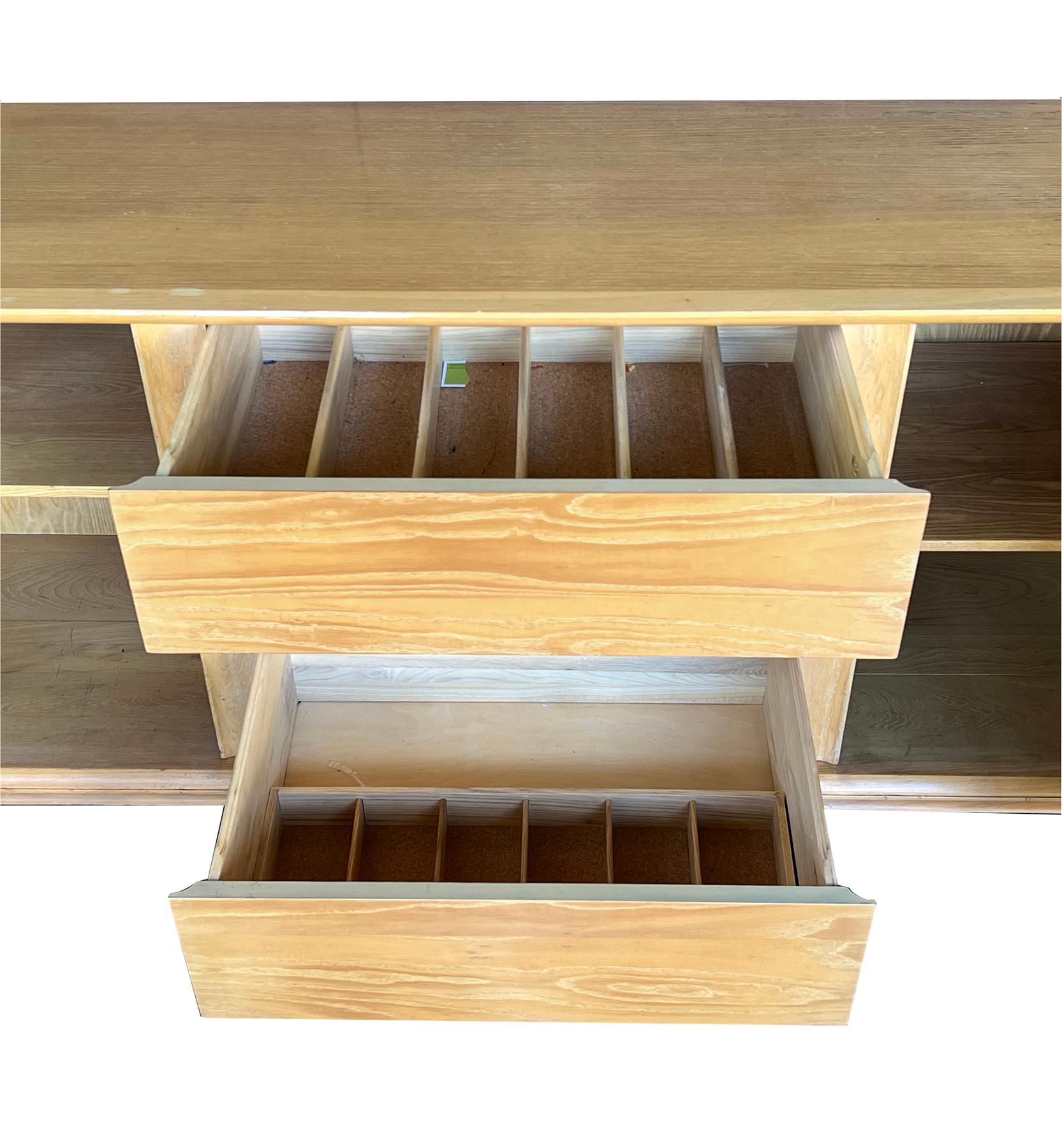 Rare Paul László for Brown-Saltman Basket Weave Sideboard/Credenza In Good Condition For Sale In San Francisco, CA
