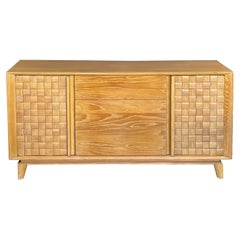 Rare buffet/credenza en vannerie de Paul László pour Brown Saltman