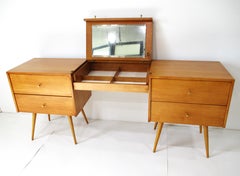 Rare Paul McCobb 3 Pc. Vanity with Chair for Planner Group