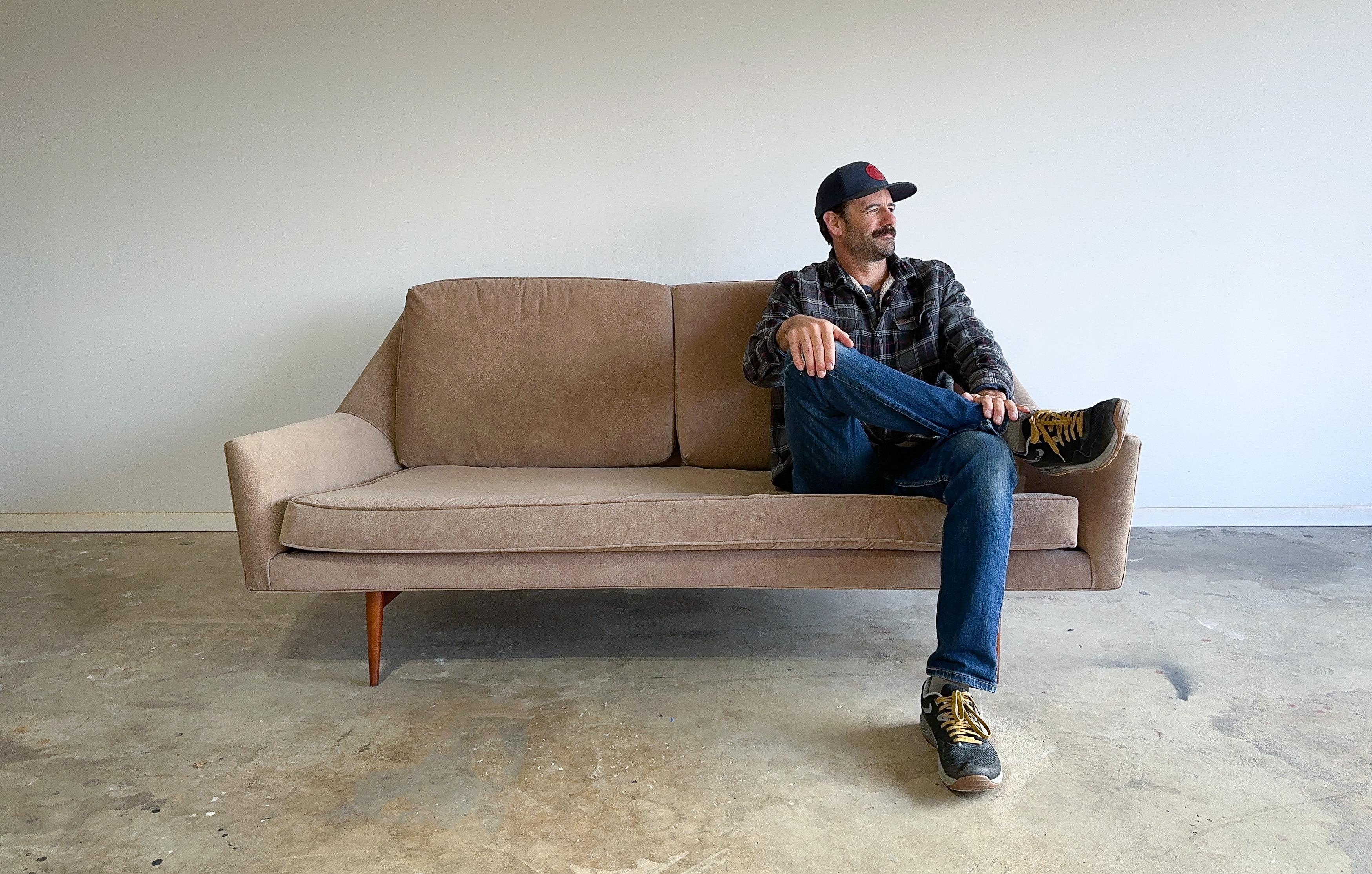 Rare Paul McCobb Angle Arm Sofa for Directional, 1950s 8