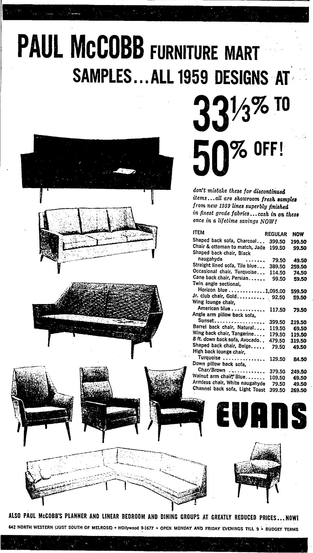 Rare Paul McCobb Angle Arm Sofa for Directional, 1950s 9