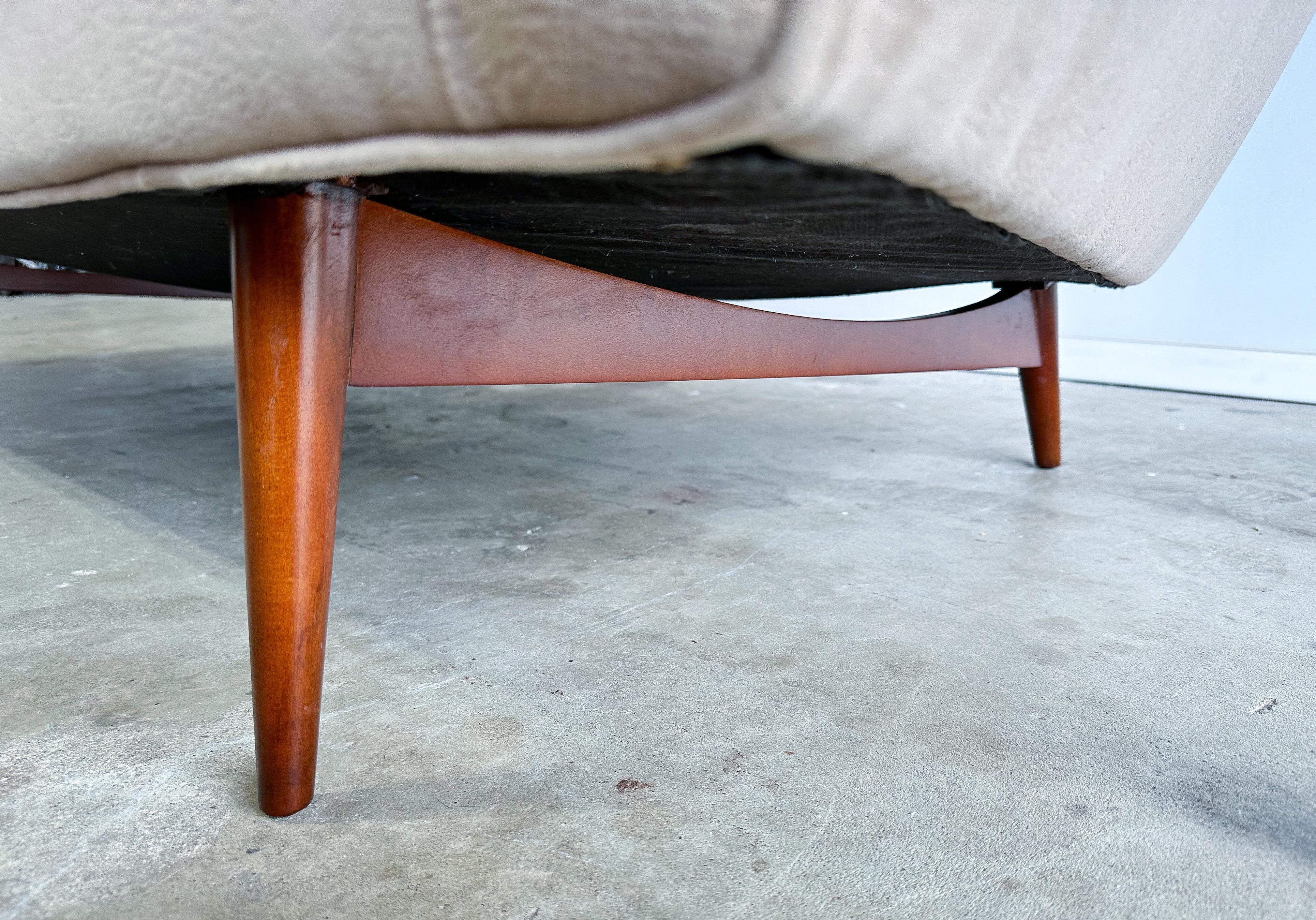 Upholstery Rare Paul McCobb Angle Arm Sofa for Directional, 1950s