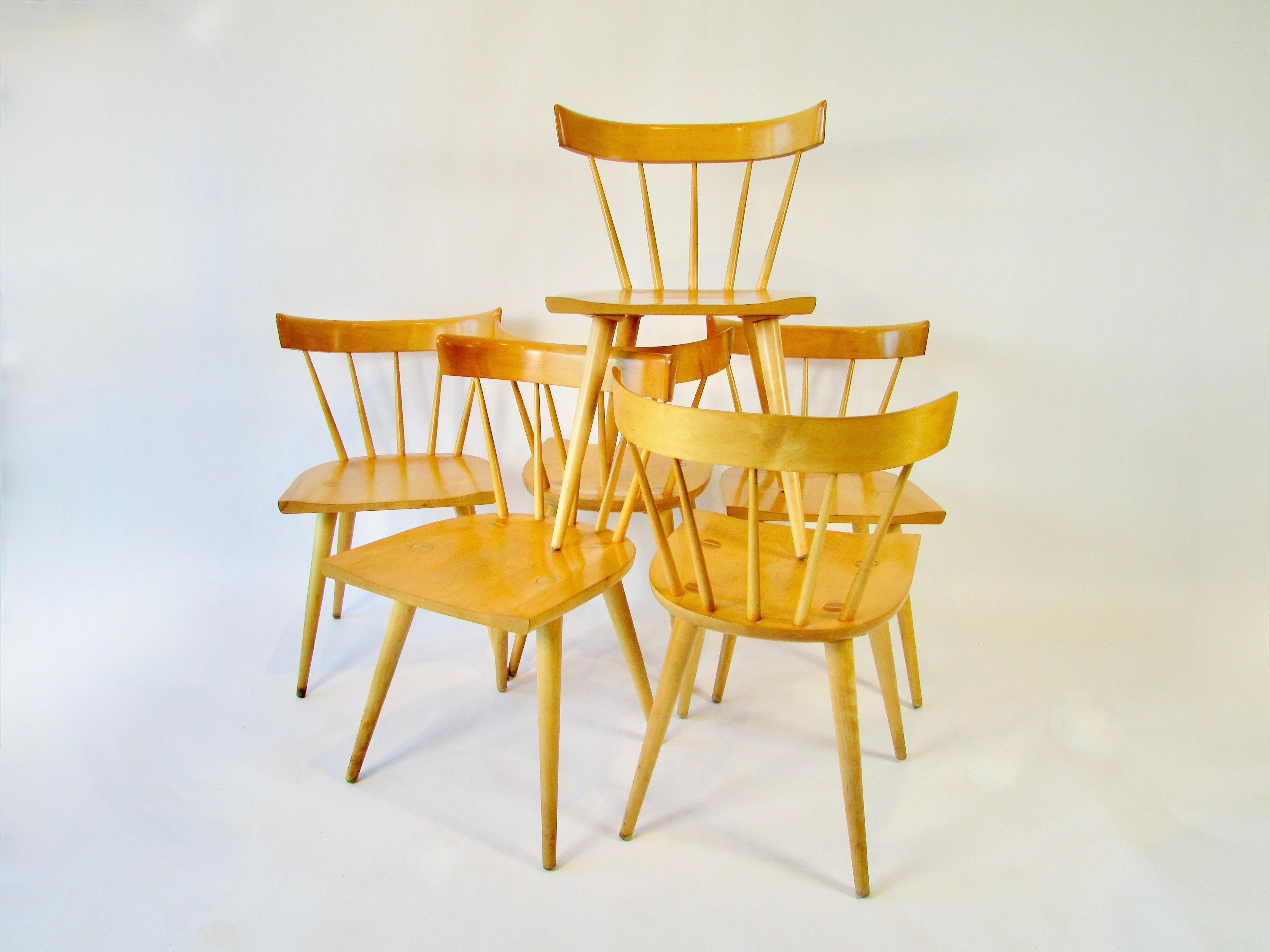 Mid-Century Modern Rare Paul McCobb Blonde Planner Group Extension Table with Six Chairs For Sale