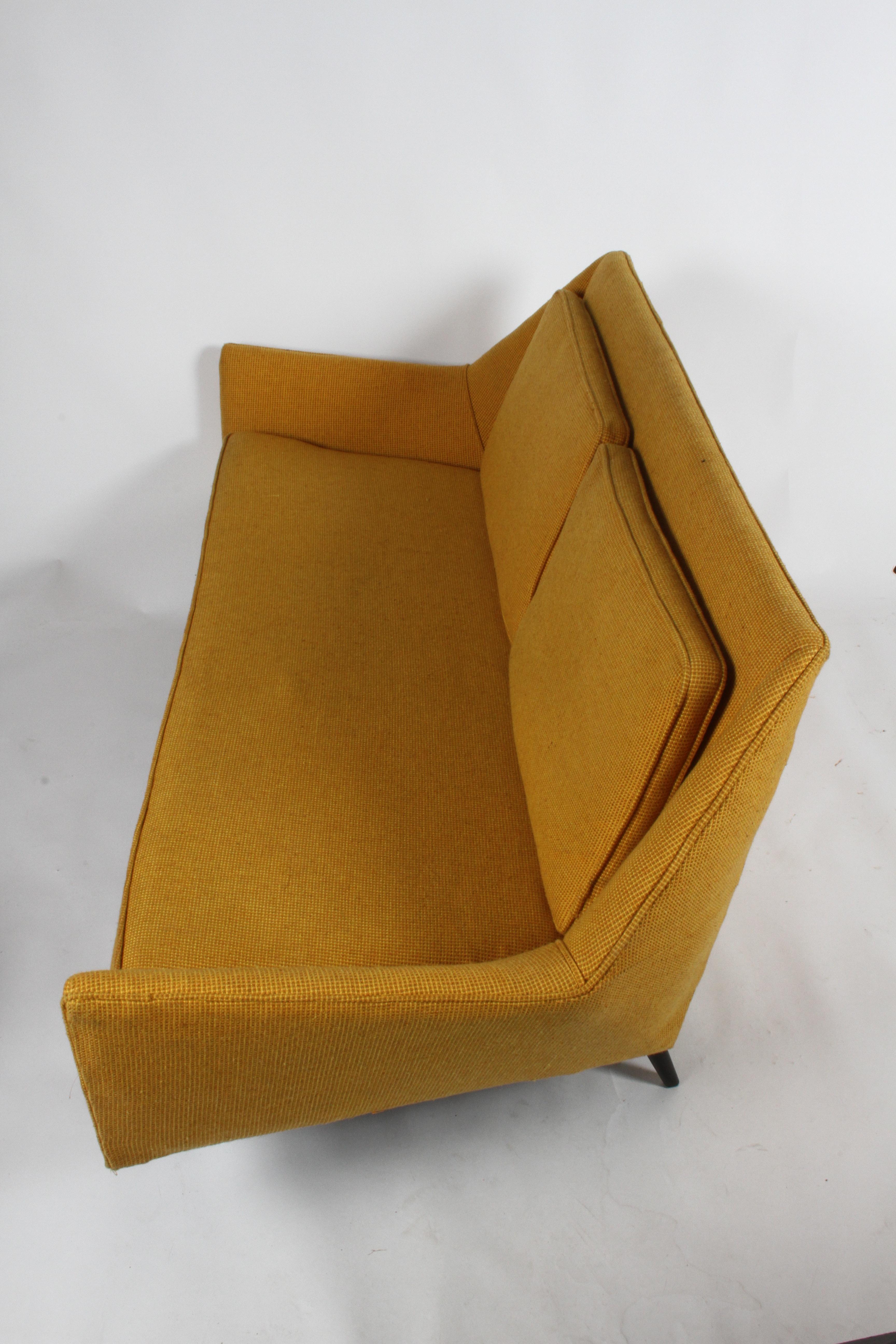 Rare Mid-Century Modern Paul McCobb für Directional Sculptural Cubist Sofa  im Angebot 4