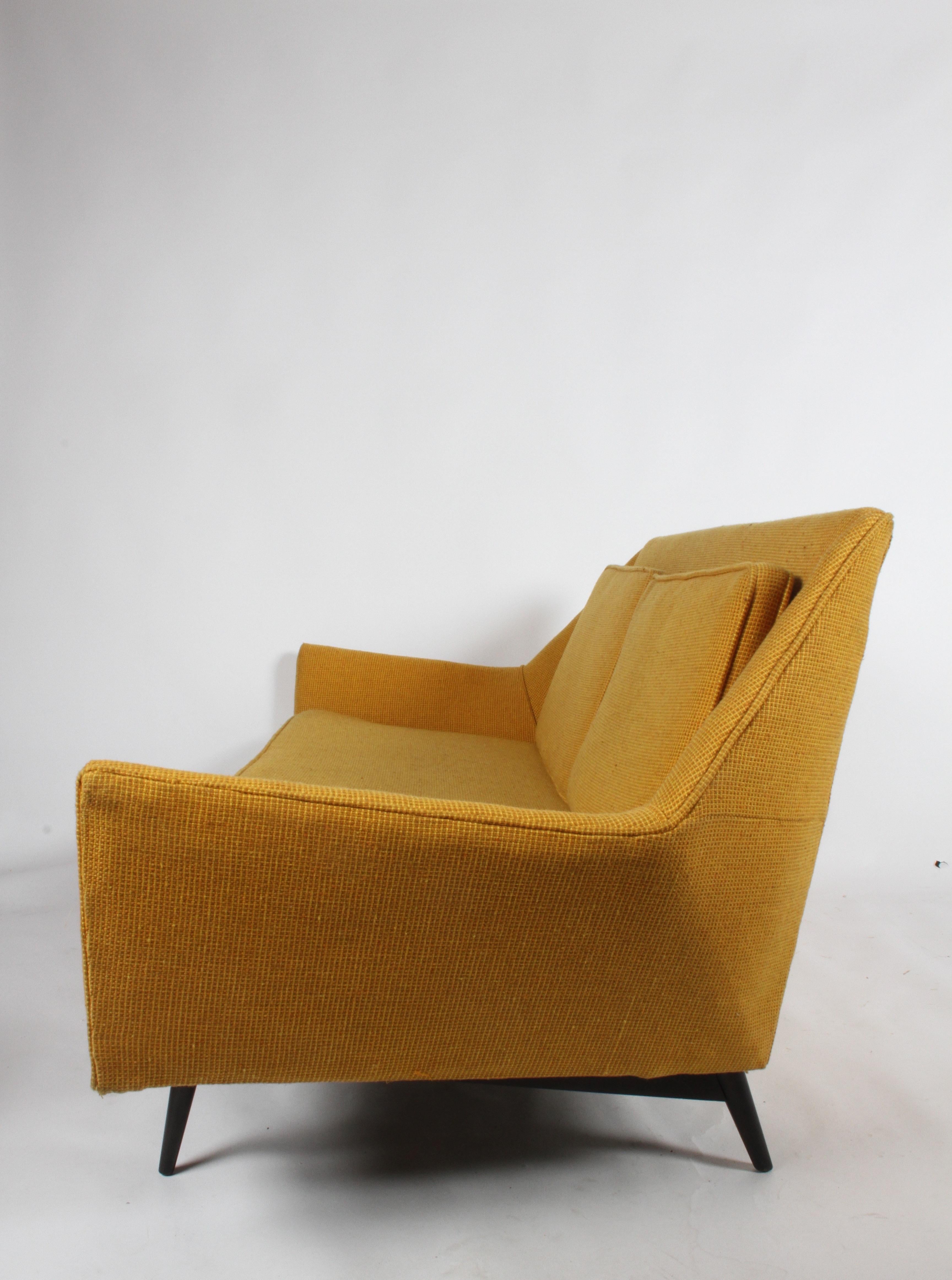 Rare Mid-Century Modern Paul McCobb für Directional Sculptural Cubist Sofa  im Angebot 7