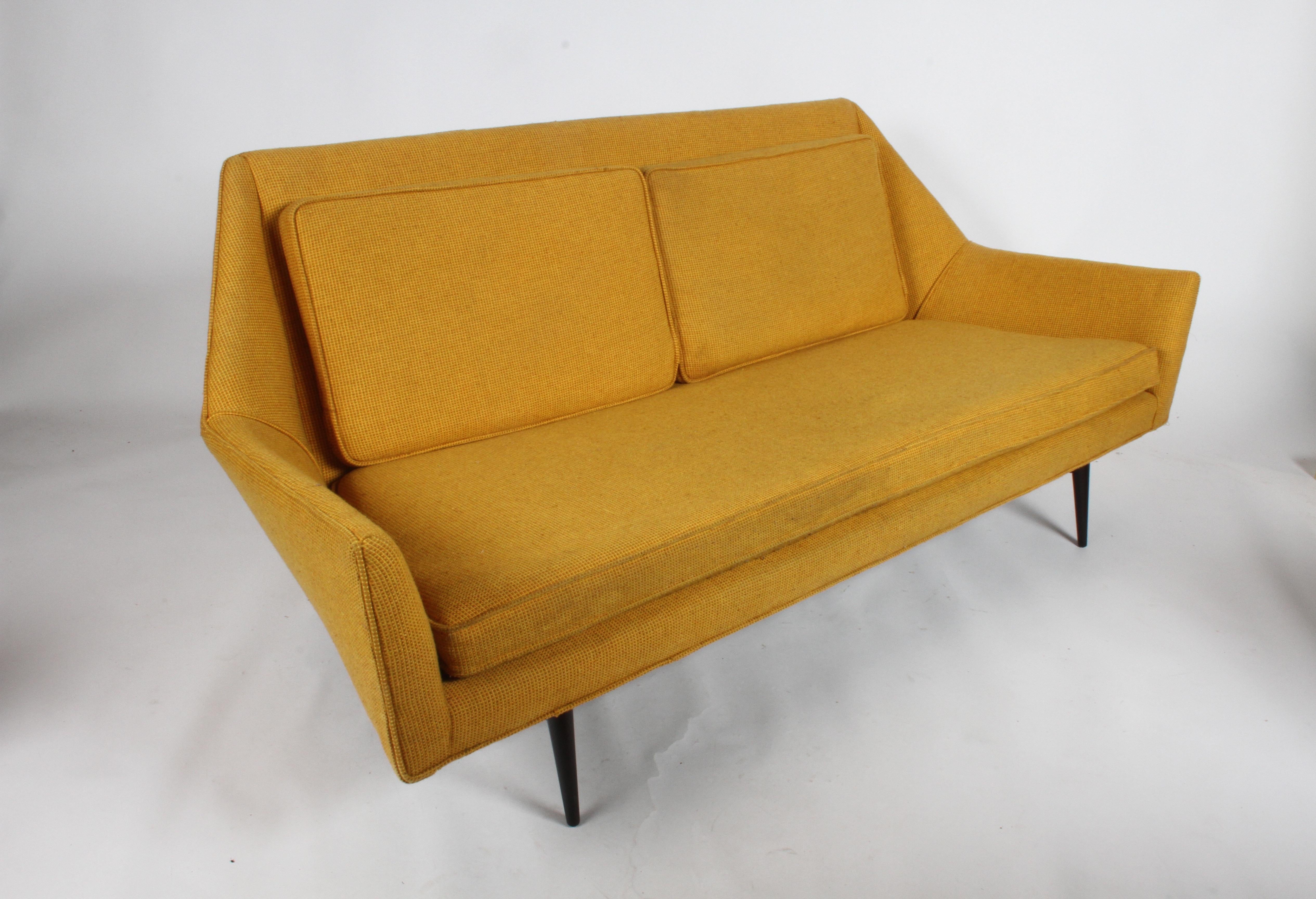 Rare Mid-Century Modern Paul McCobb für Directional Sculptural Cubist Sofa  (Moderne der Mitte des Jahrhunderts) im Angebot