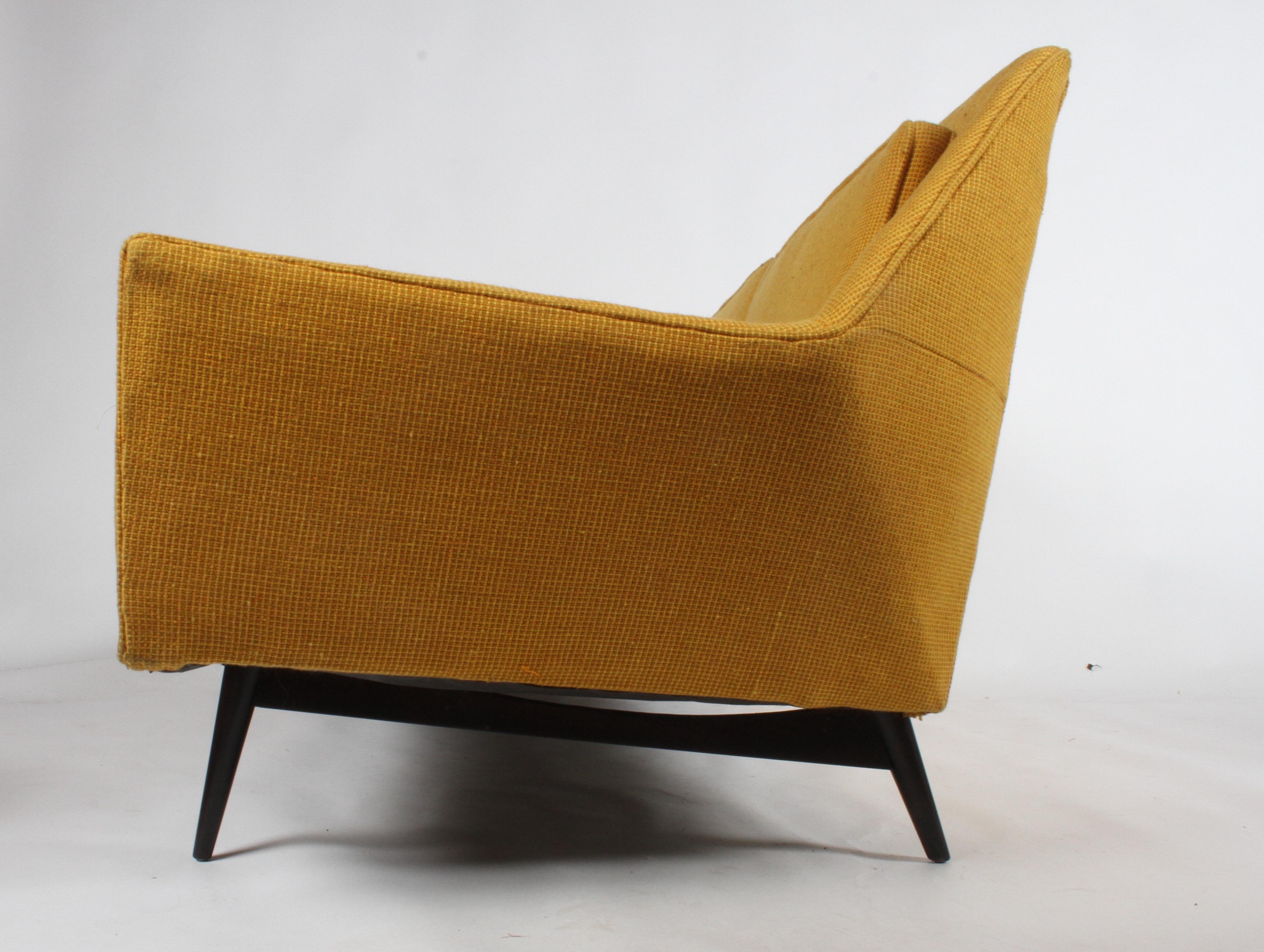 Rare Mid-Century Modern Paul McCobb für Directional Sculptural Cubist Sofa  (amerikanisch) im Angebot