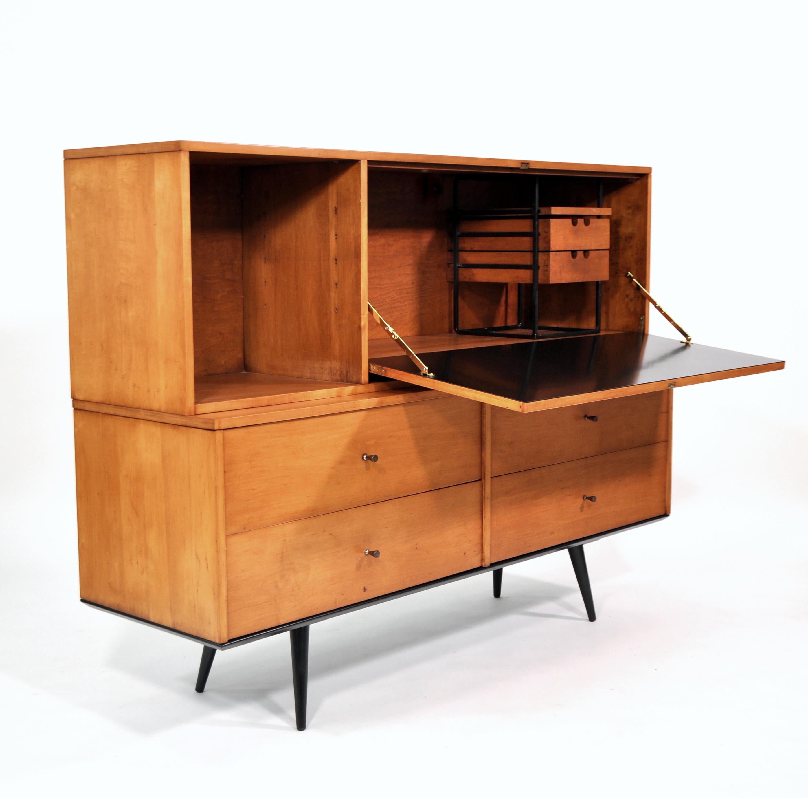 Paul McCobb Drop Lid Desk Cabinet, Winchendon Furniture, 1950s 3
