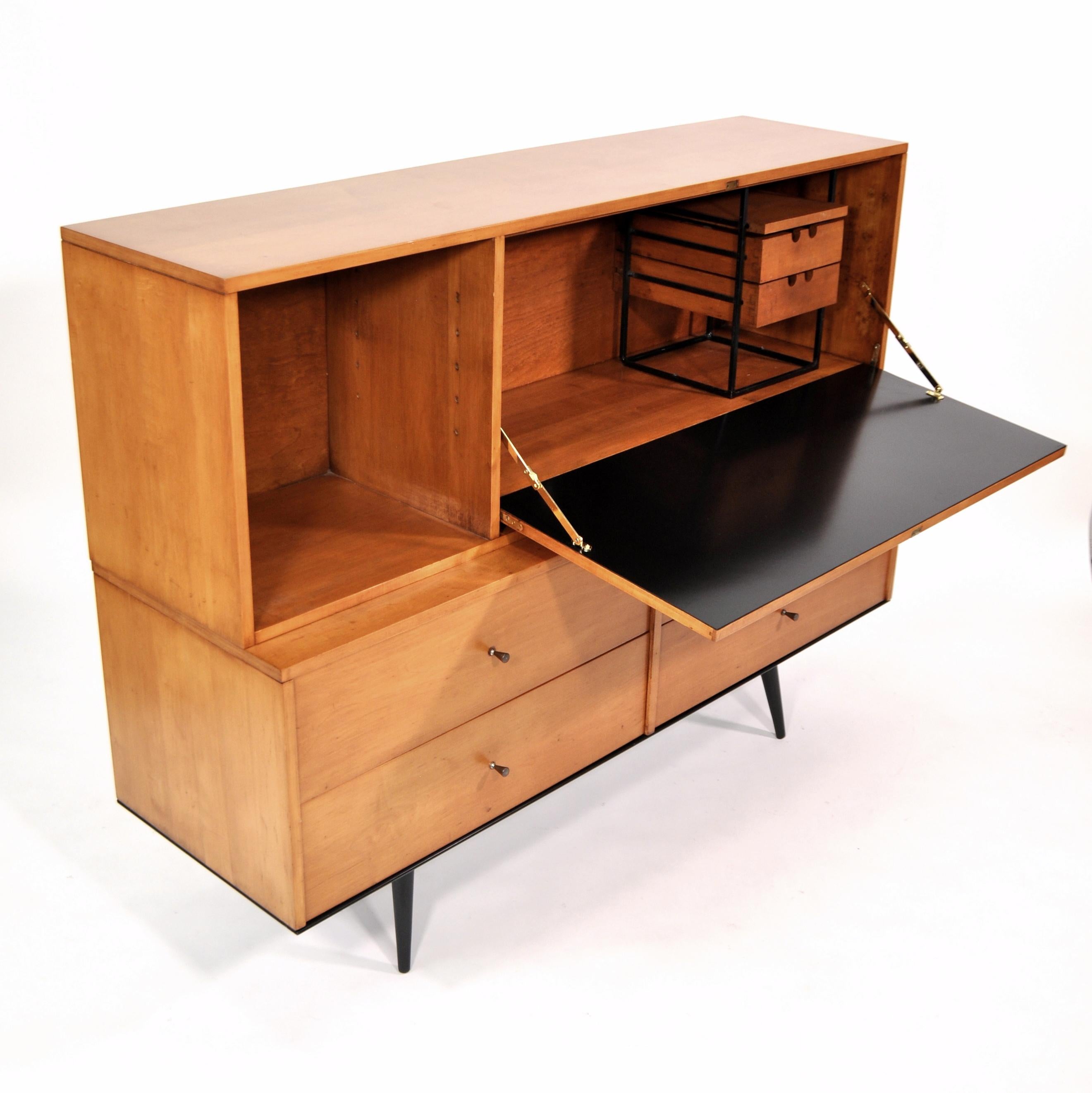 Paul McCobb Drop Lid Desk Cabinet, Winchendon Furniture, 1950s 4