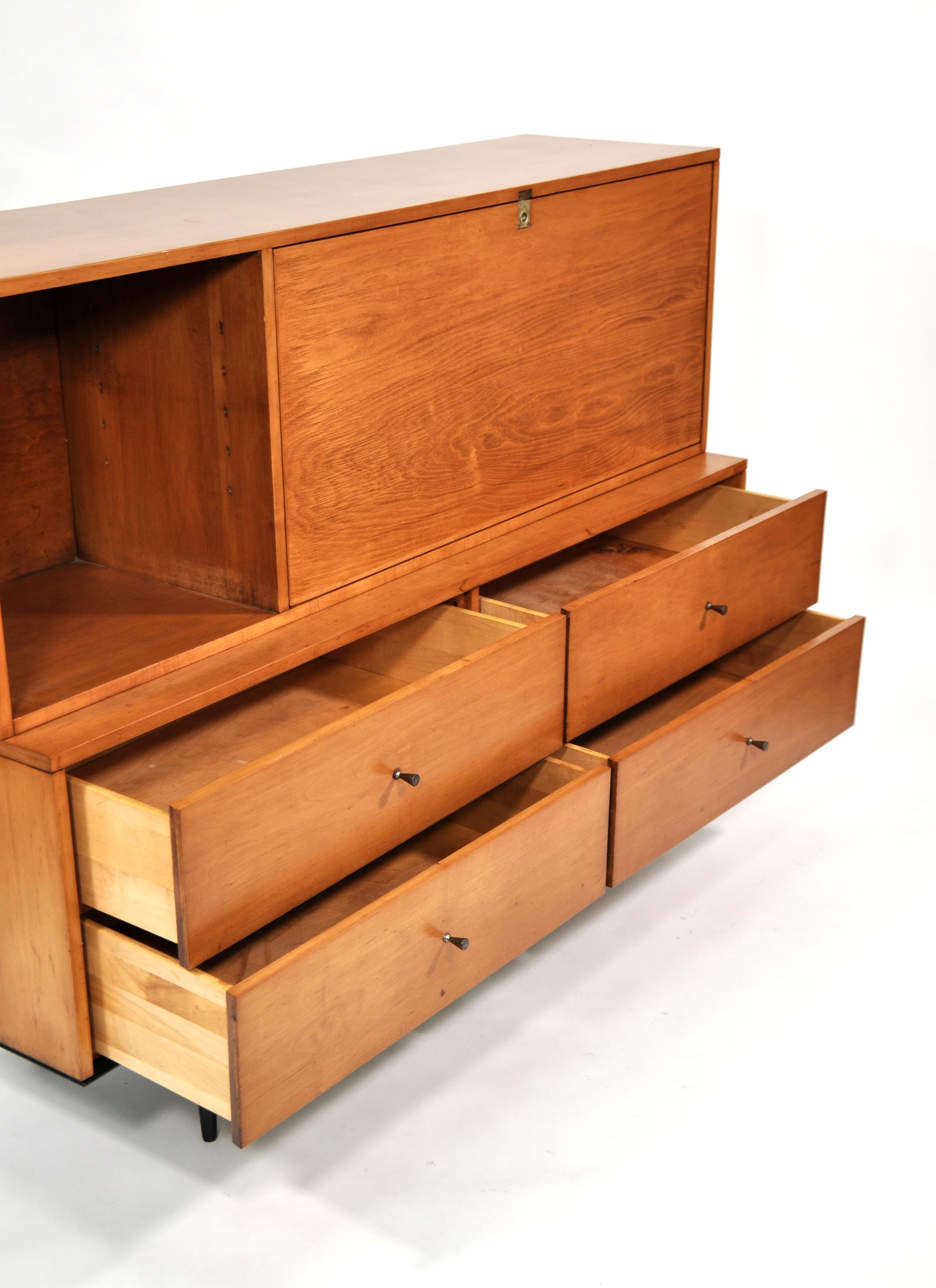 Paul McCobb Drop Lid Desk Cabinet, Winchendon Furniture, 1950s 6