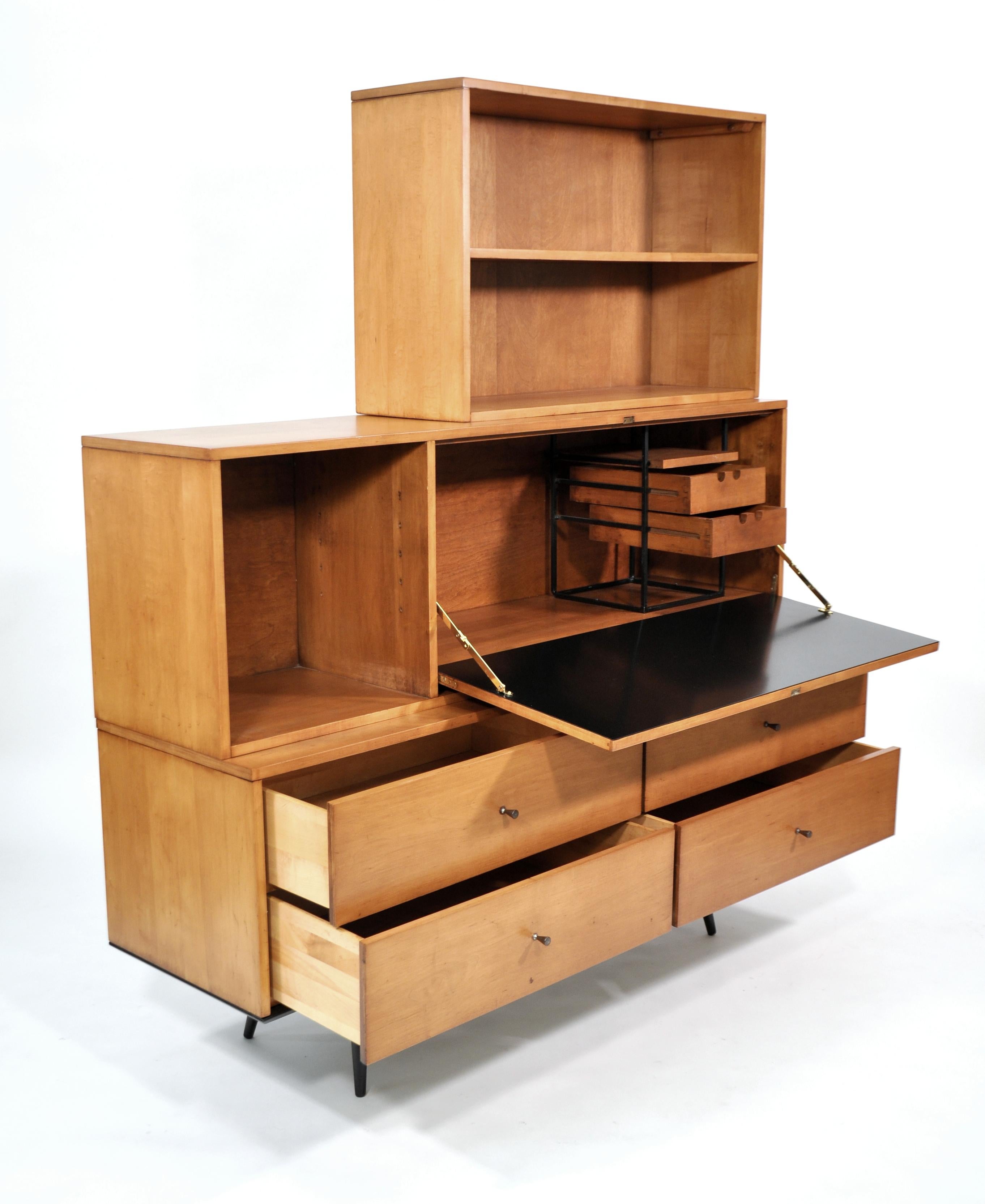 Paul McCobb Drop Lid Desk Cabinet, Winchendon Furniture, 1950s 11