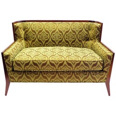 Rare Paul McCobb Loveseat Sofa with Walnut Frame