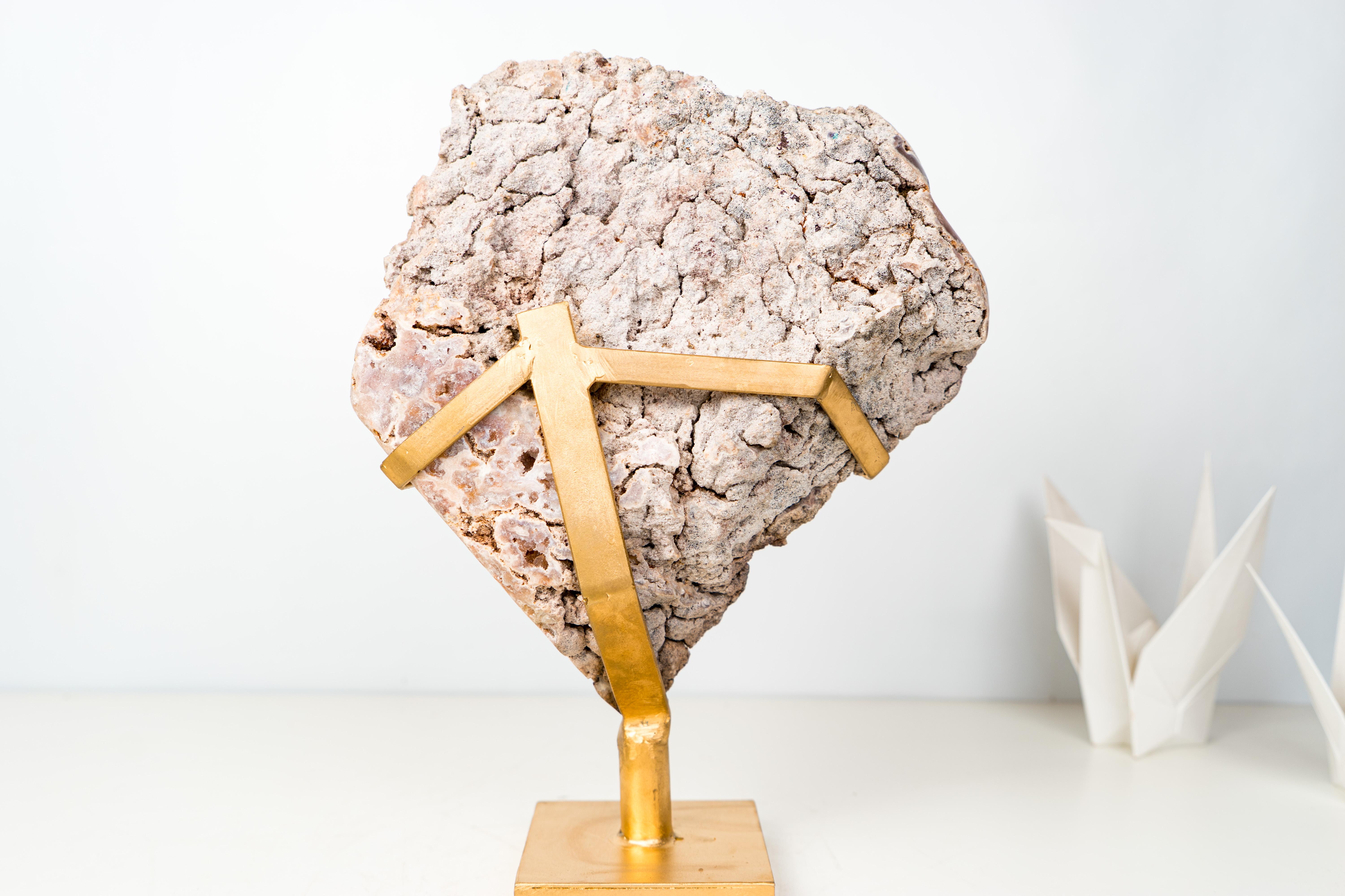 Raro geode di ametista rosa pesca con superba galassia rosa druzy in vendita 2