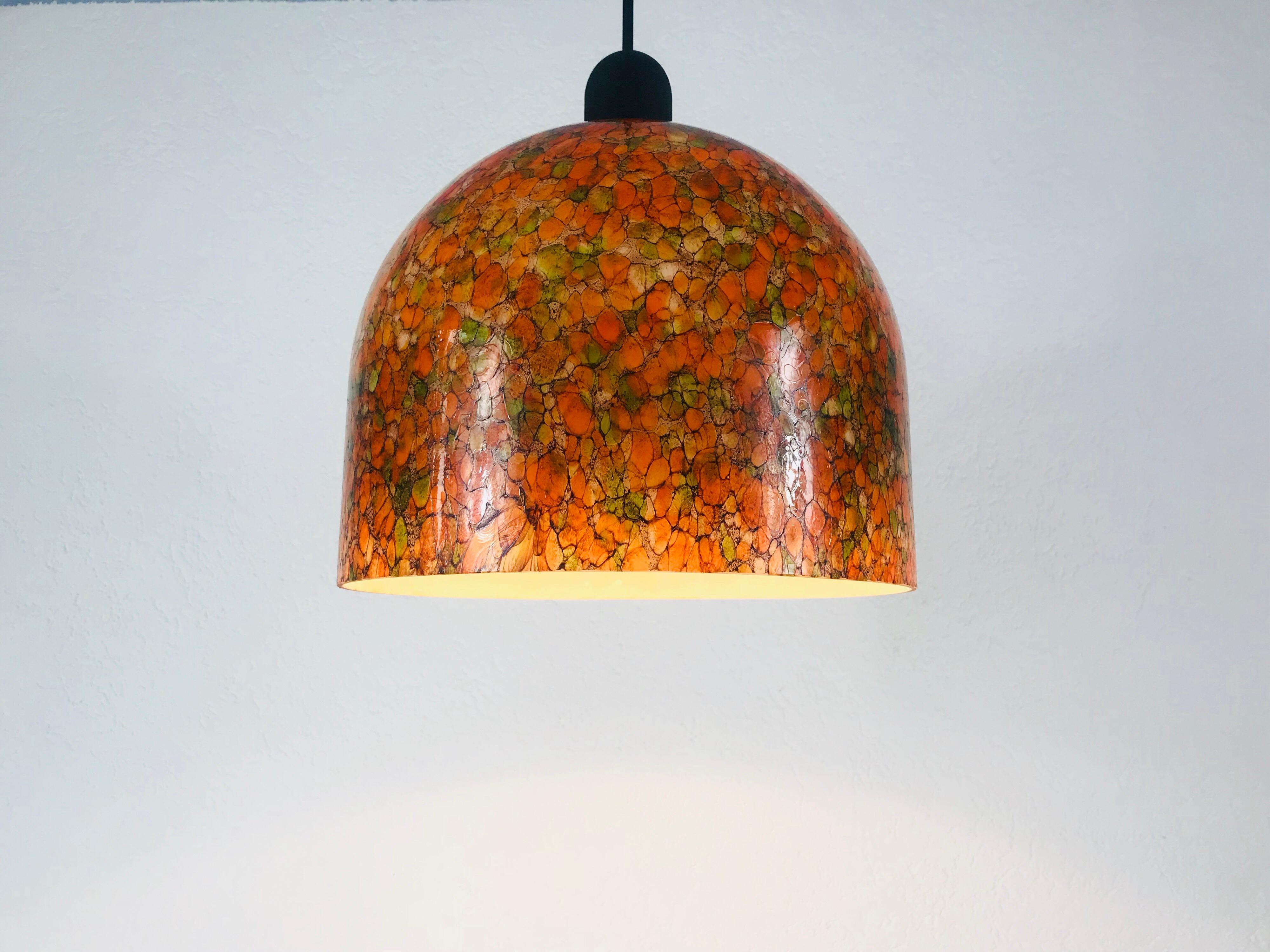 Rare Peill and Putzler Mid-Century Modern Hanging Lamp, 1970s, Germany In Excellent Condition In Hagenbach, DE