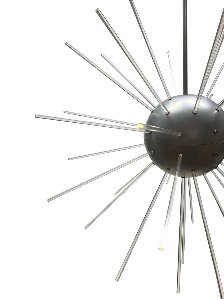 An Italian sputnik light from the Collection I Soli Alchimea, by Alessandro Guerriero, Milan. Note this work of art is not intended to be the main source of light, but for decorative purposes only.